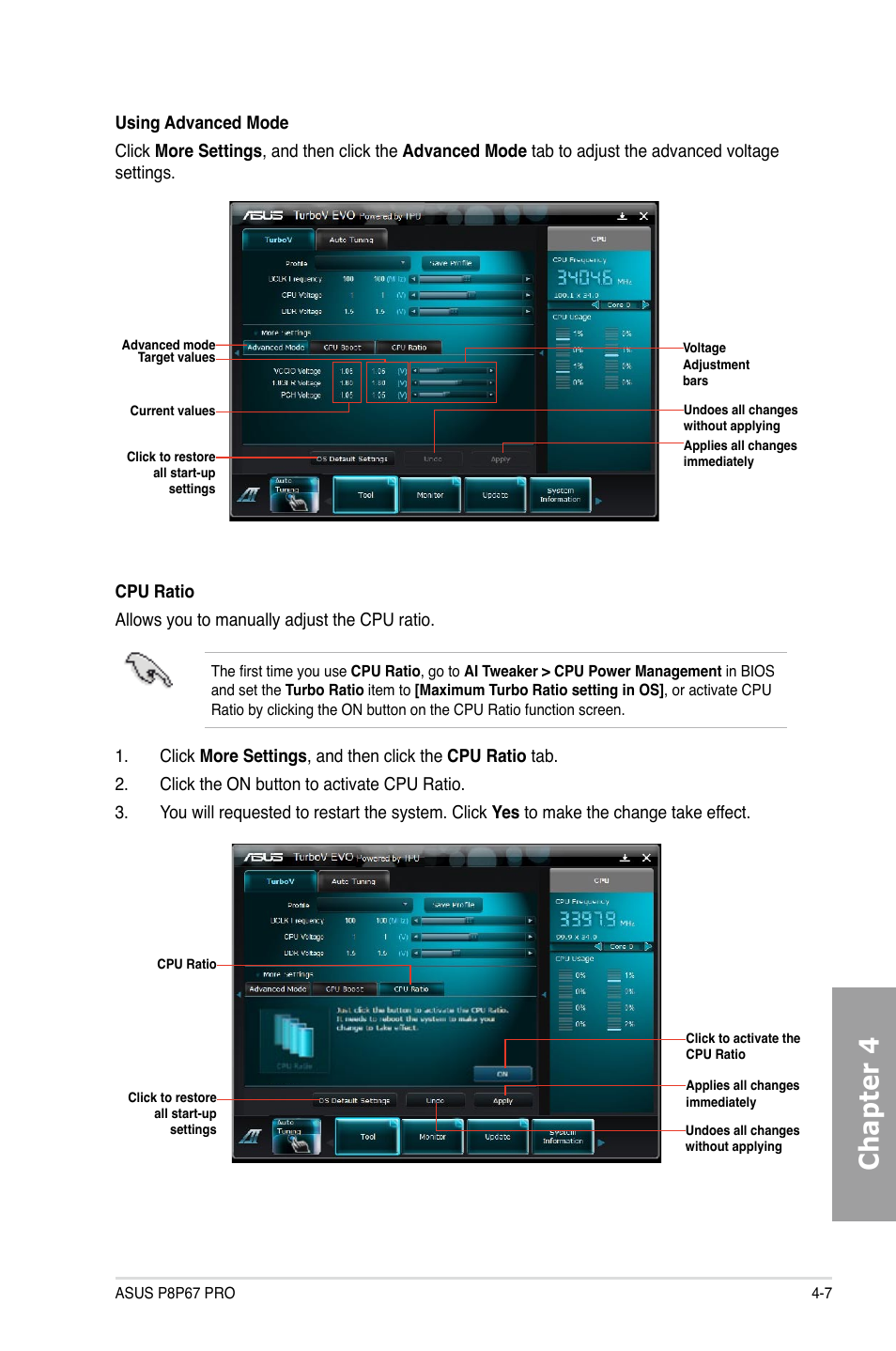 Chapter 4 | Asus P8P67 PRO User Manual | Page 107 / 132