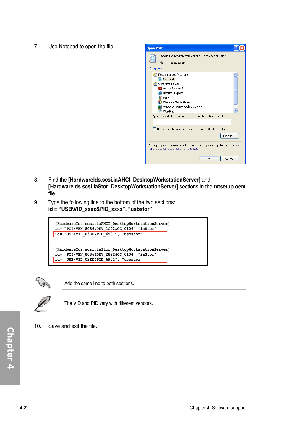 Chapter 4 | Asus P8P67 PRO User Manual | Page 122 / 132