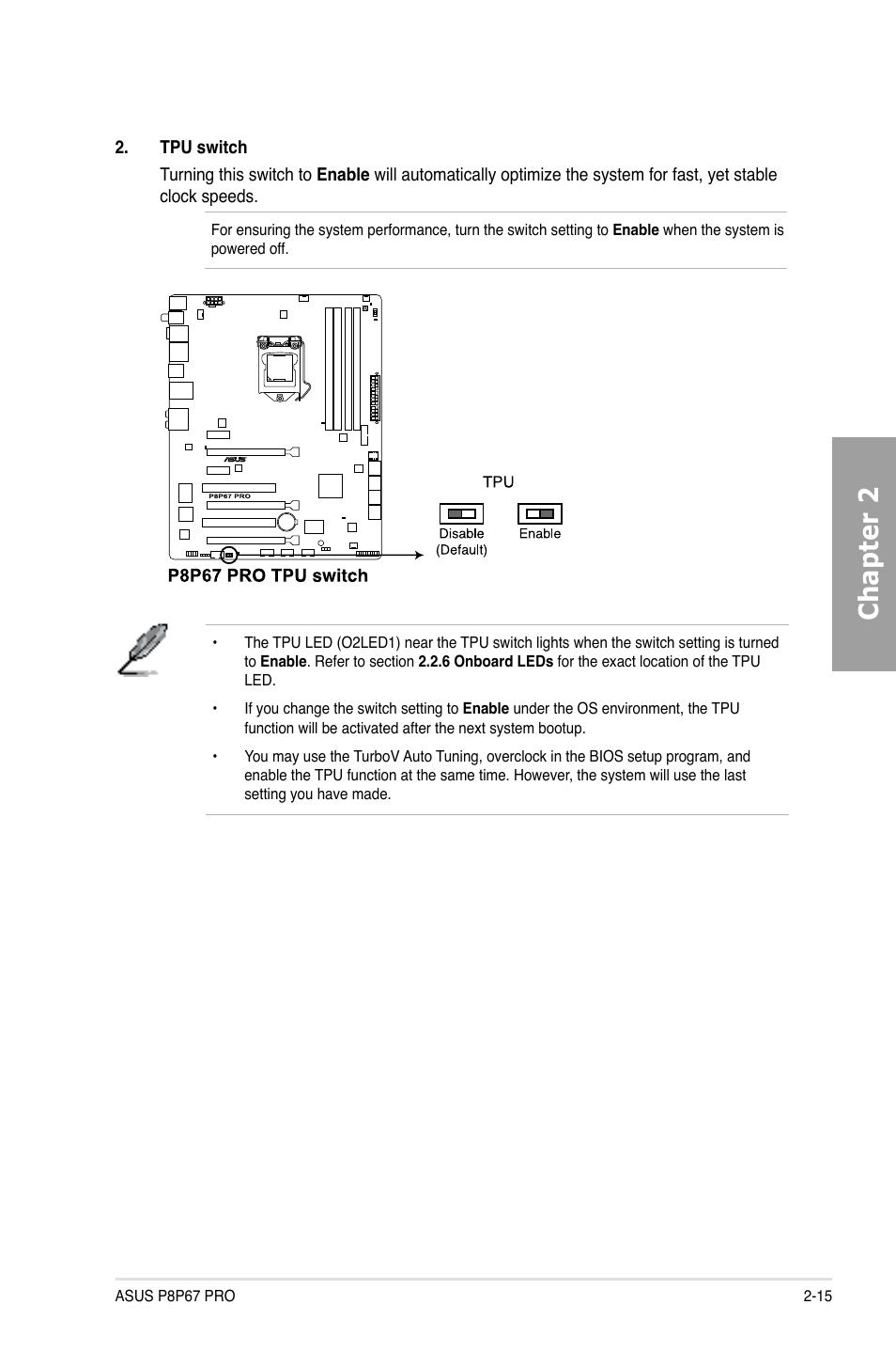 Chapter 2 | Asus P8P67 PRO User Manual | Page 33 / 132