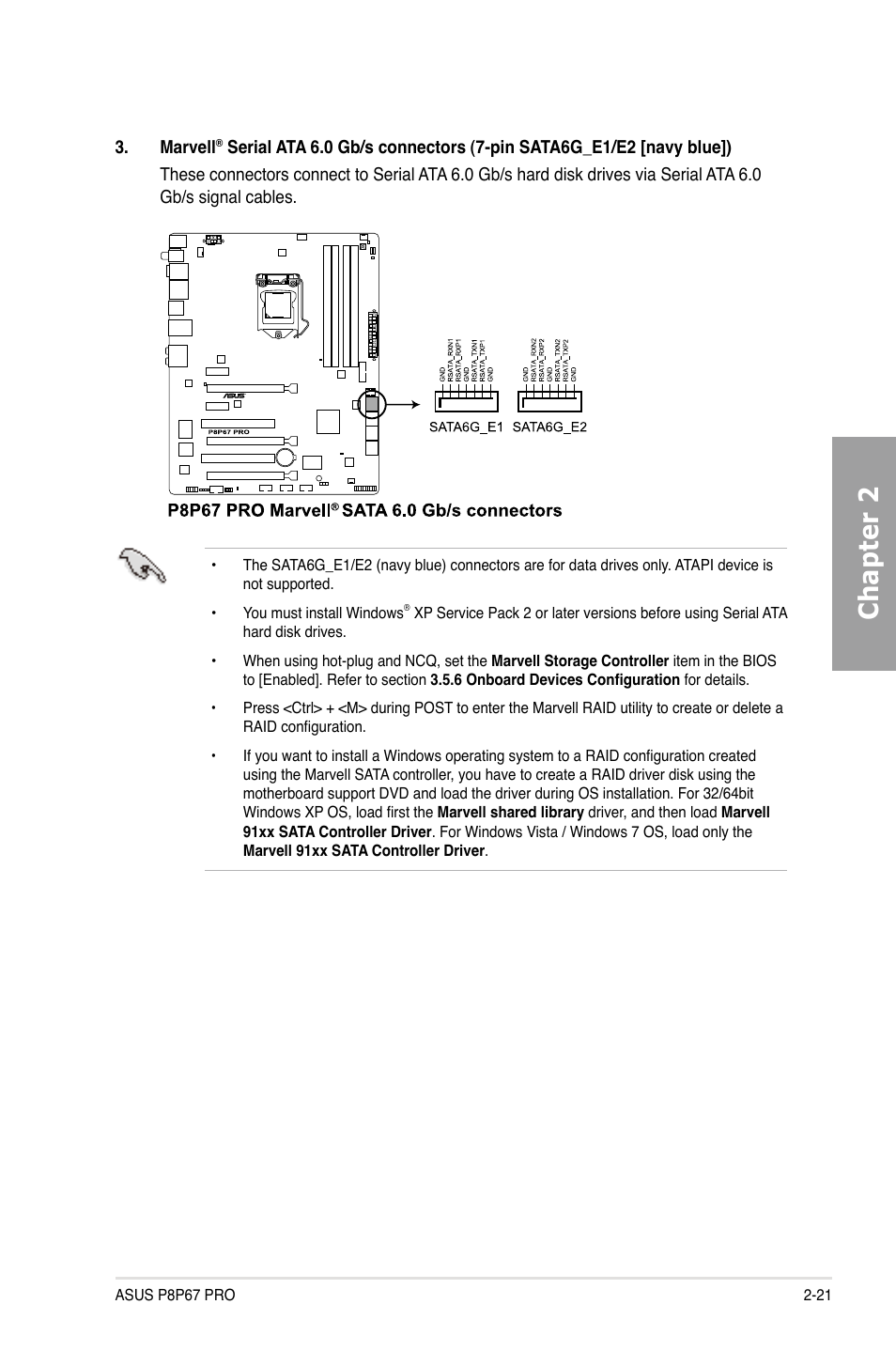 Chapter 2 | Asus P8P67 PRO User Manual | Page 39 / 132