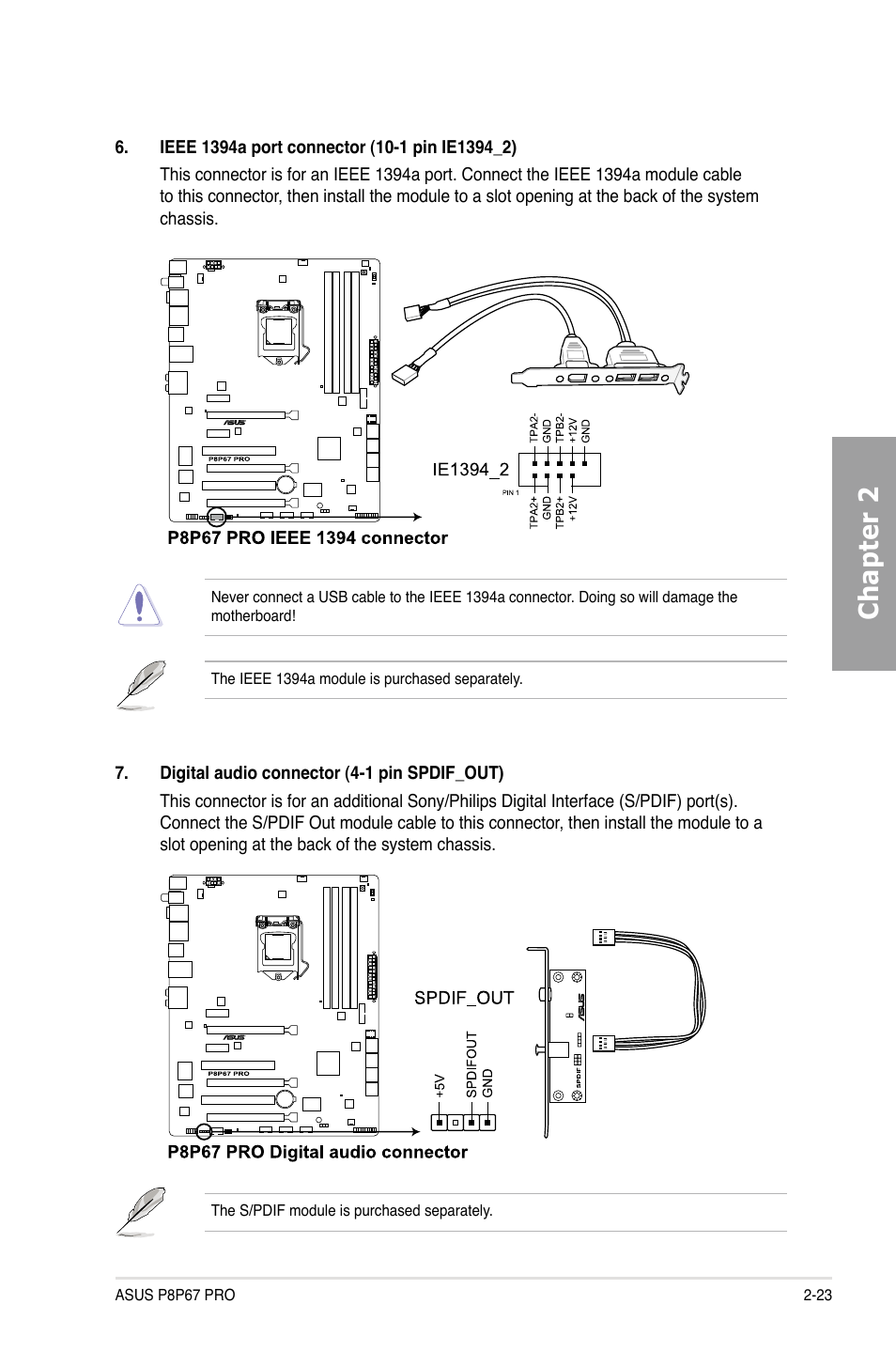 Chapter 2 | Asus P8P67 PRO User Manual | Page 41 / 132