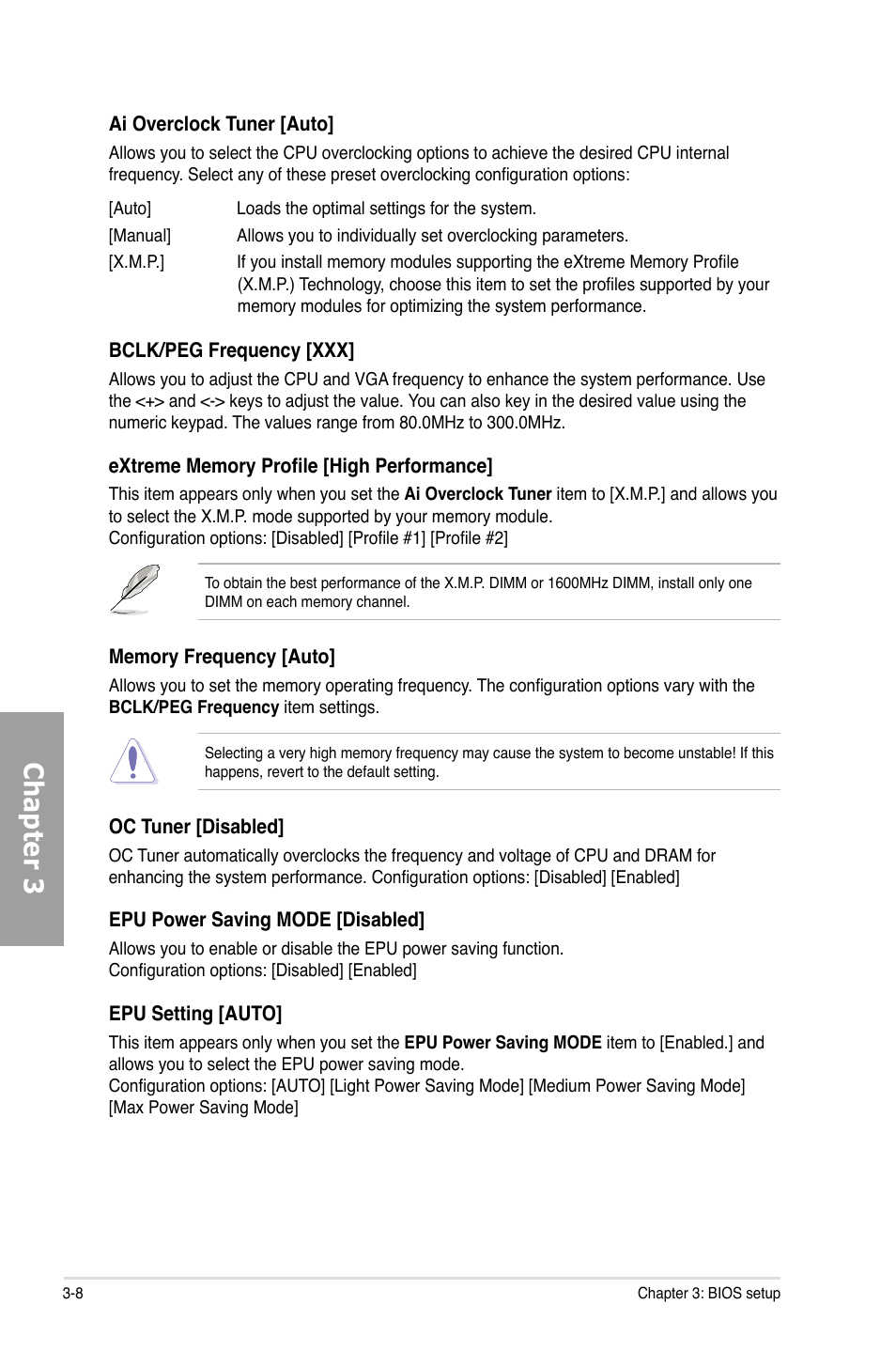 Chapter 3 | Asus P8P67 PRO User Manual | Page 70 / 132