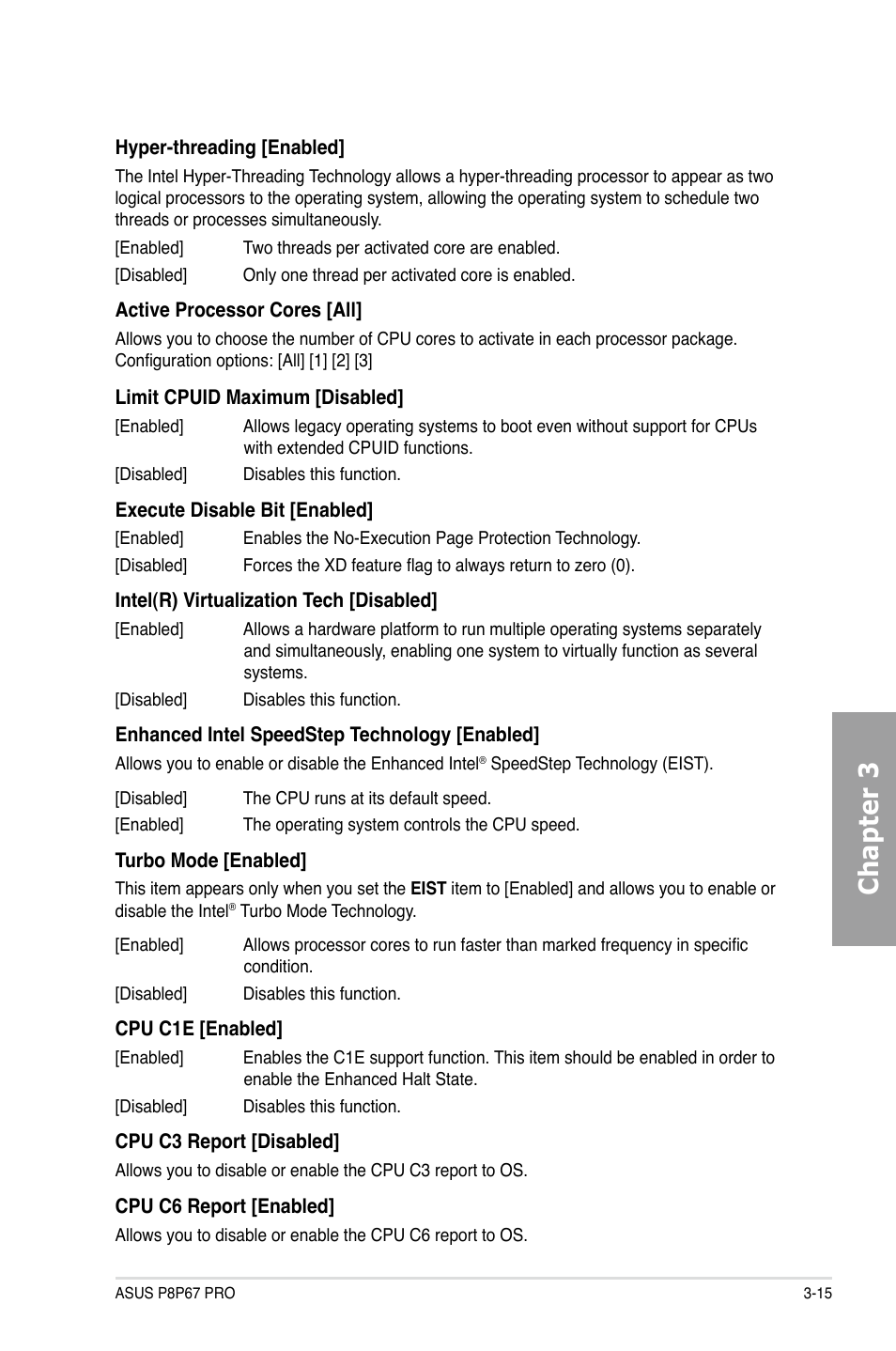 Chapter 3 | Asus P8P67 PRO User Manual | Page 77 / 132