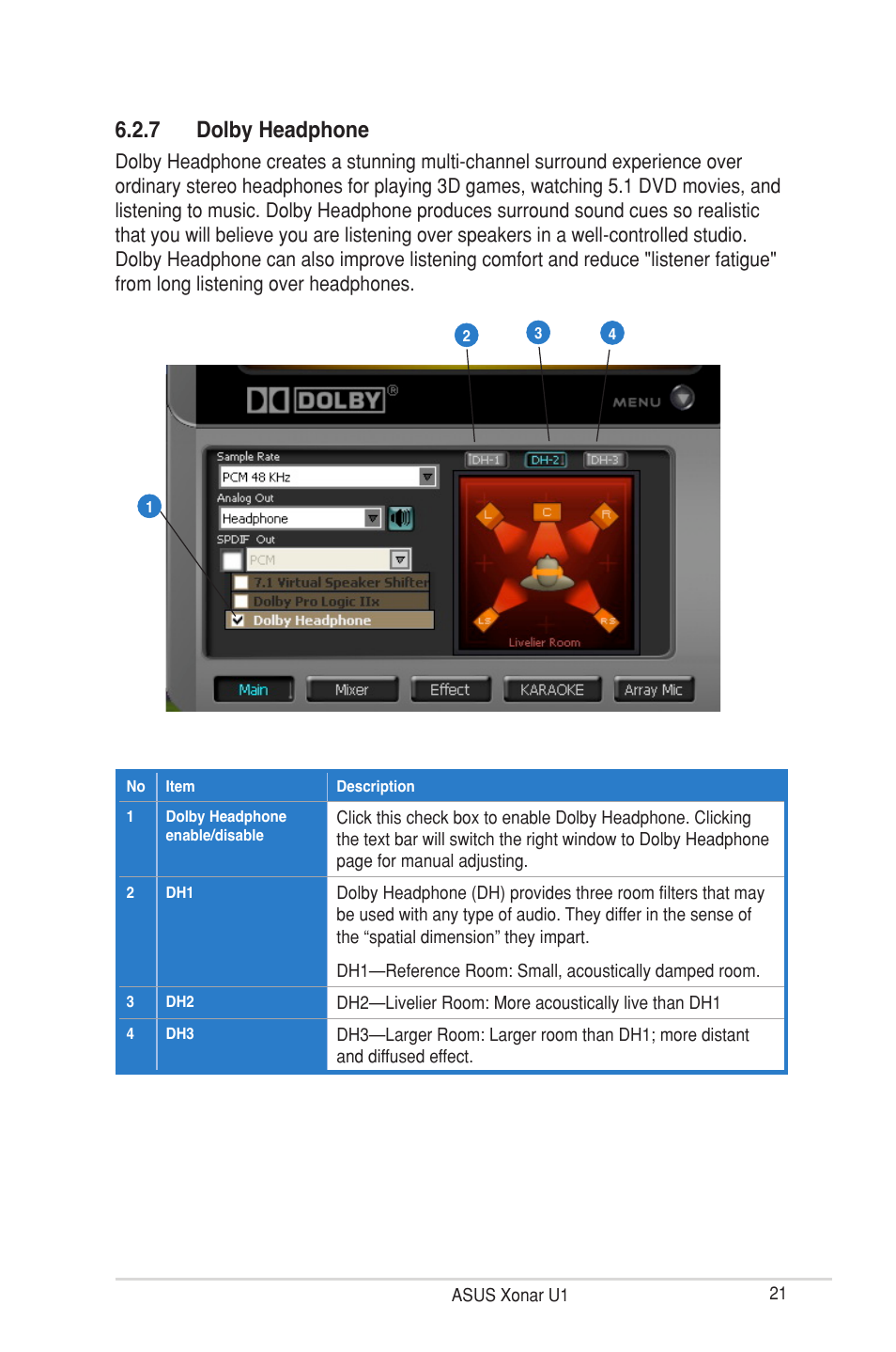7 dolby headphone | Asus Xonar U1 User Manual | Page 27 / 48