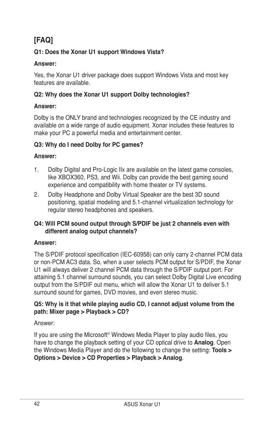 Asus Xonar U1 User Manual | Page 48 / 48