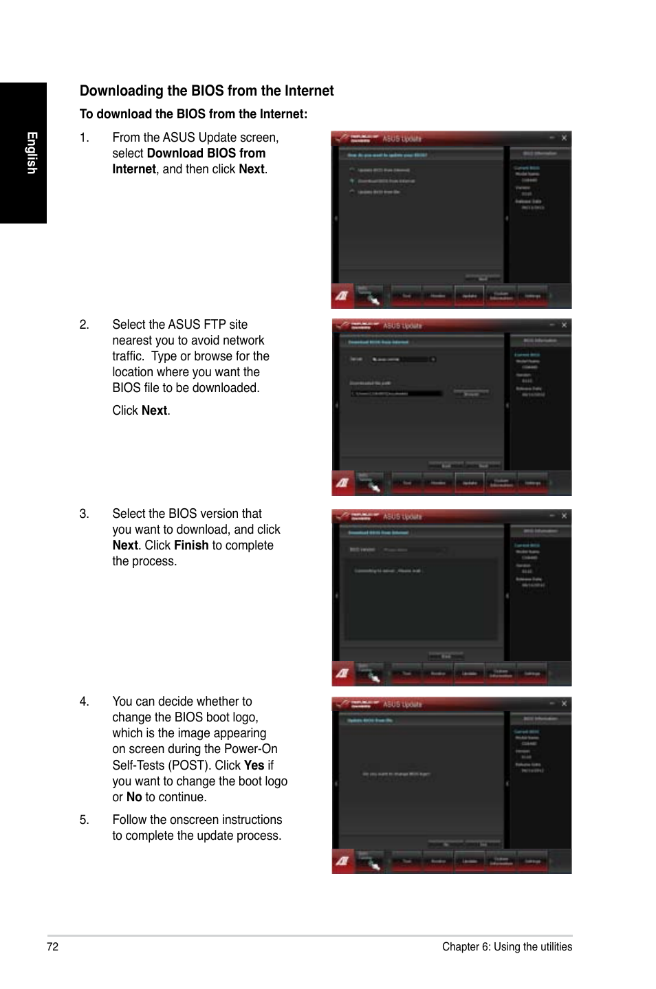 Asus CG8480 User Manual | Page 72 / 110