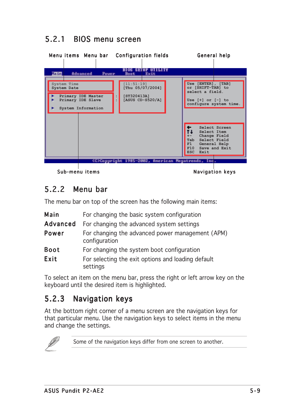 2 menu bar menu bar menu bar menu bar menu bar | Asus Pundit P2-AE2 User Manual | Page 65 / 90