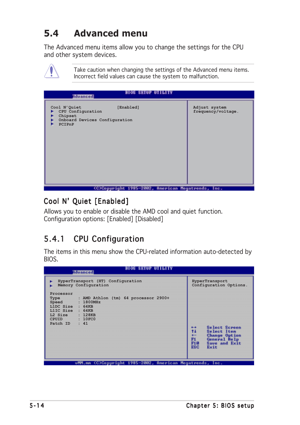 4 advanced menu | Asus Pundit P2-AE2 User Manual | Page 70 / 90