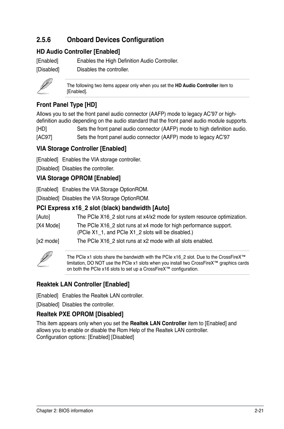 6 onboard devices configuration, Onboard devices configuration -21 | Asus P8H67 User Manual | Page 69 / 80