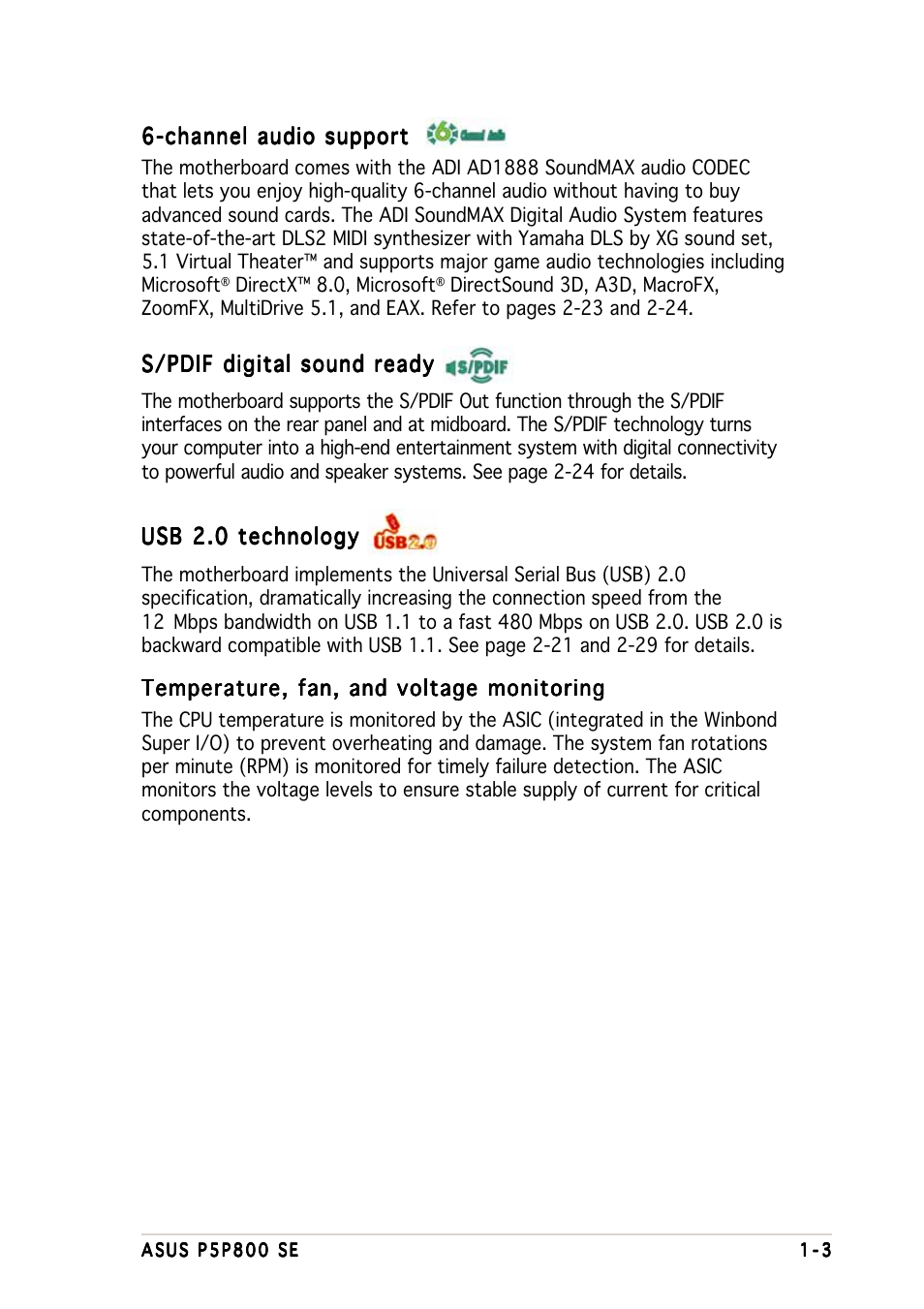 Asus P5P800 SE User Manual | Page 17 / 116