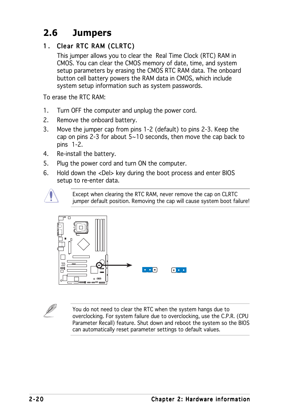 6 jumpers | Asus P5P800 SE User Manual | Page 40 / 116