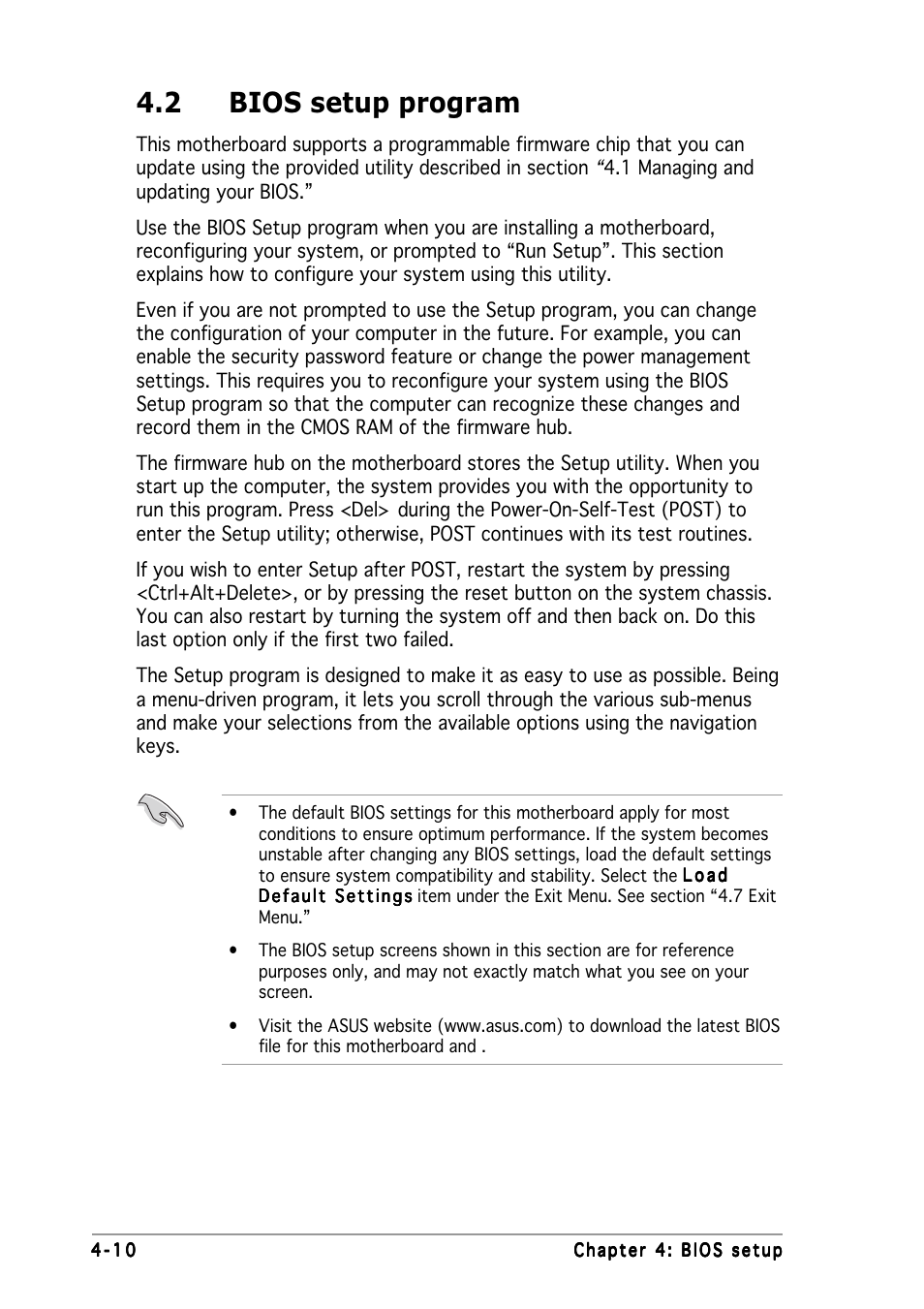 2 bios setup program | Asus P5P800 SE User Manual | Page 70 / 116