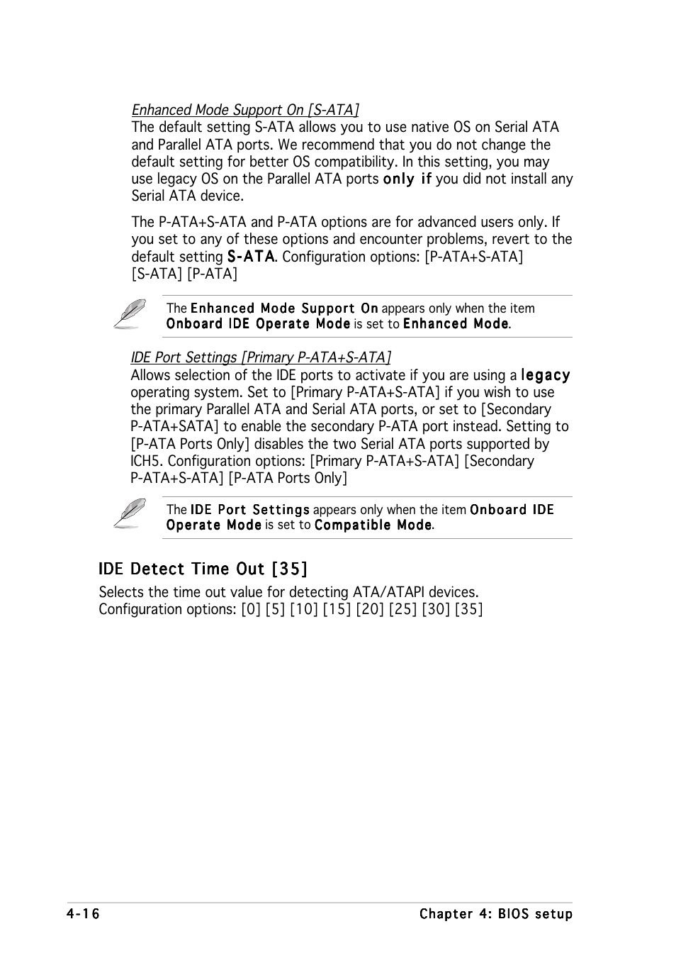 Ide detect time out [35 | Asus P5P800 SE User Manual | Page 76 / 116