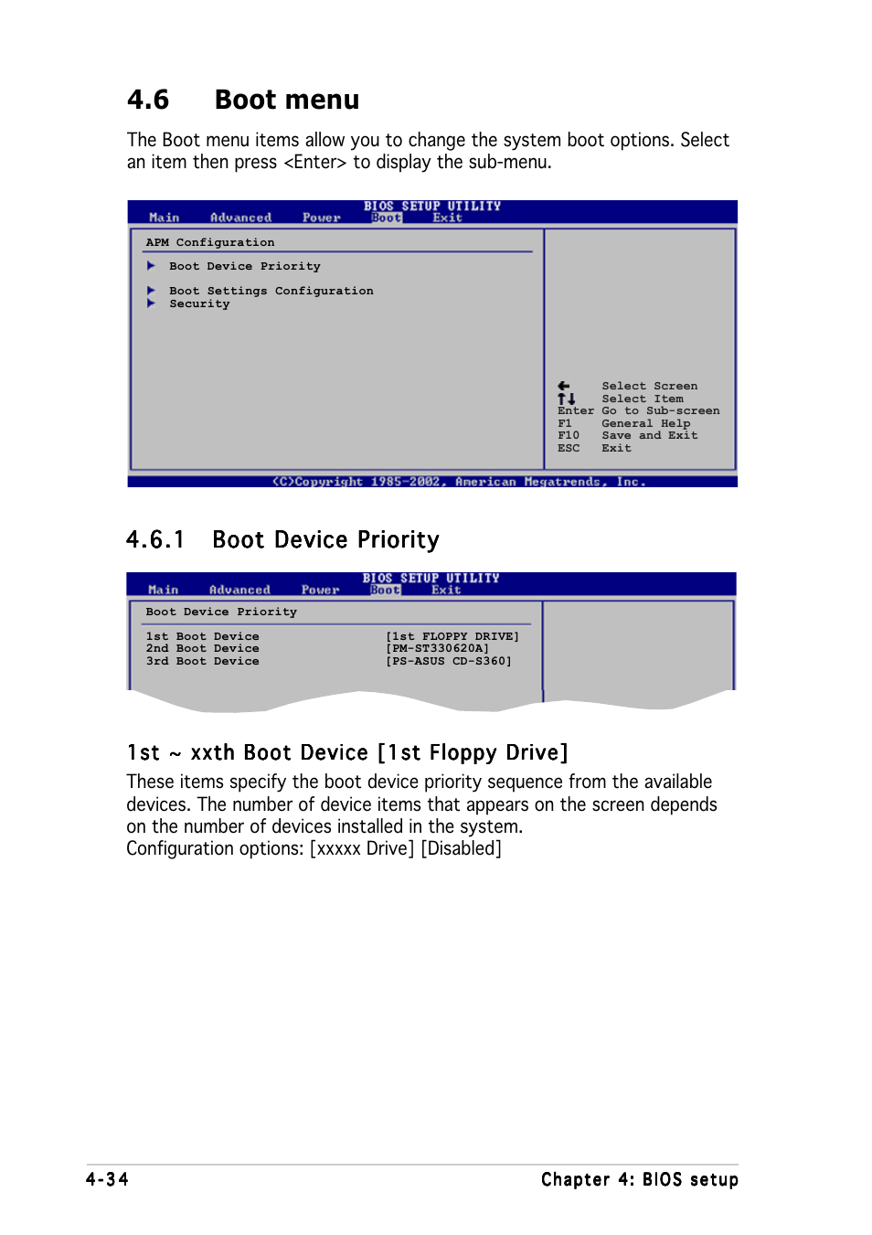 6 boot menu | Asus P5P800 SE User Manual | Page 94 / 116