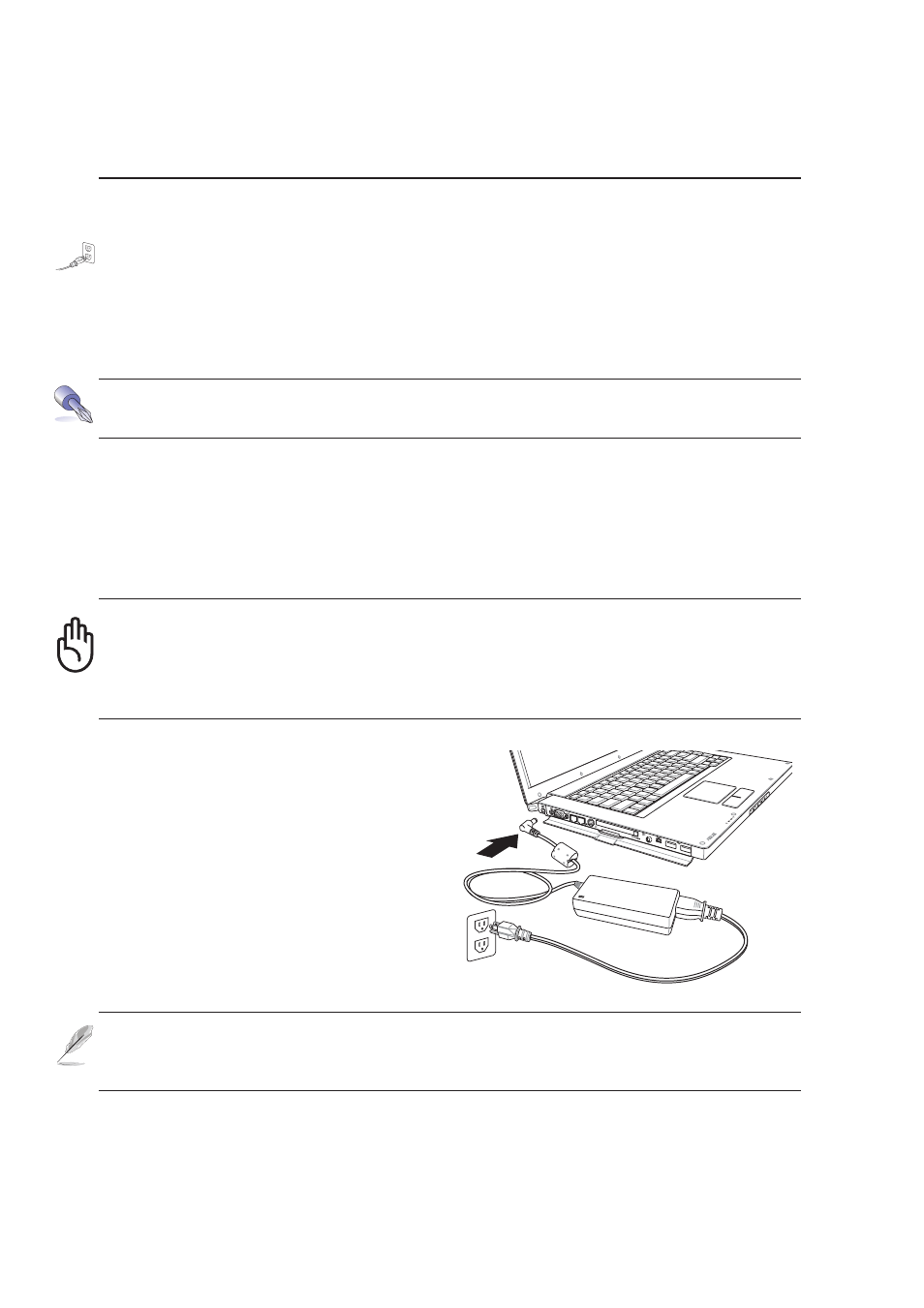 Power connection | Asus W1Gc User Manual | Page 31 / 76