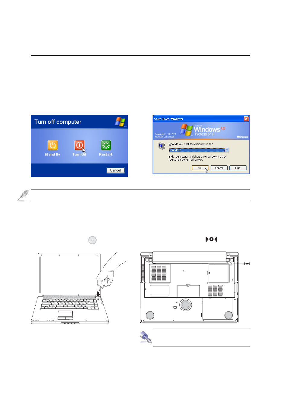 Getting started, Emergency shutdown | Asus W1Gc User Manual | Page 35 / 76