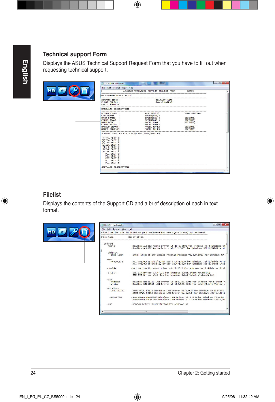 English | Asus BS5000 User Manual | Page 25 / 148