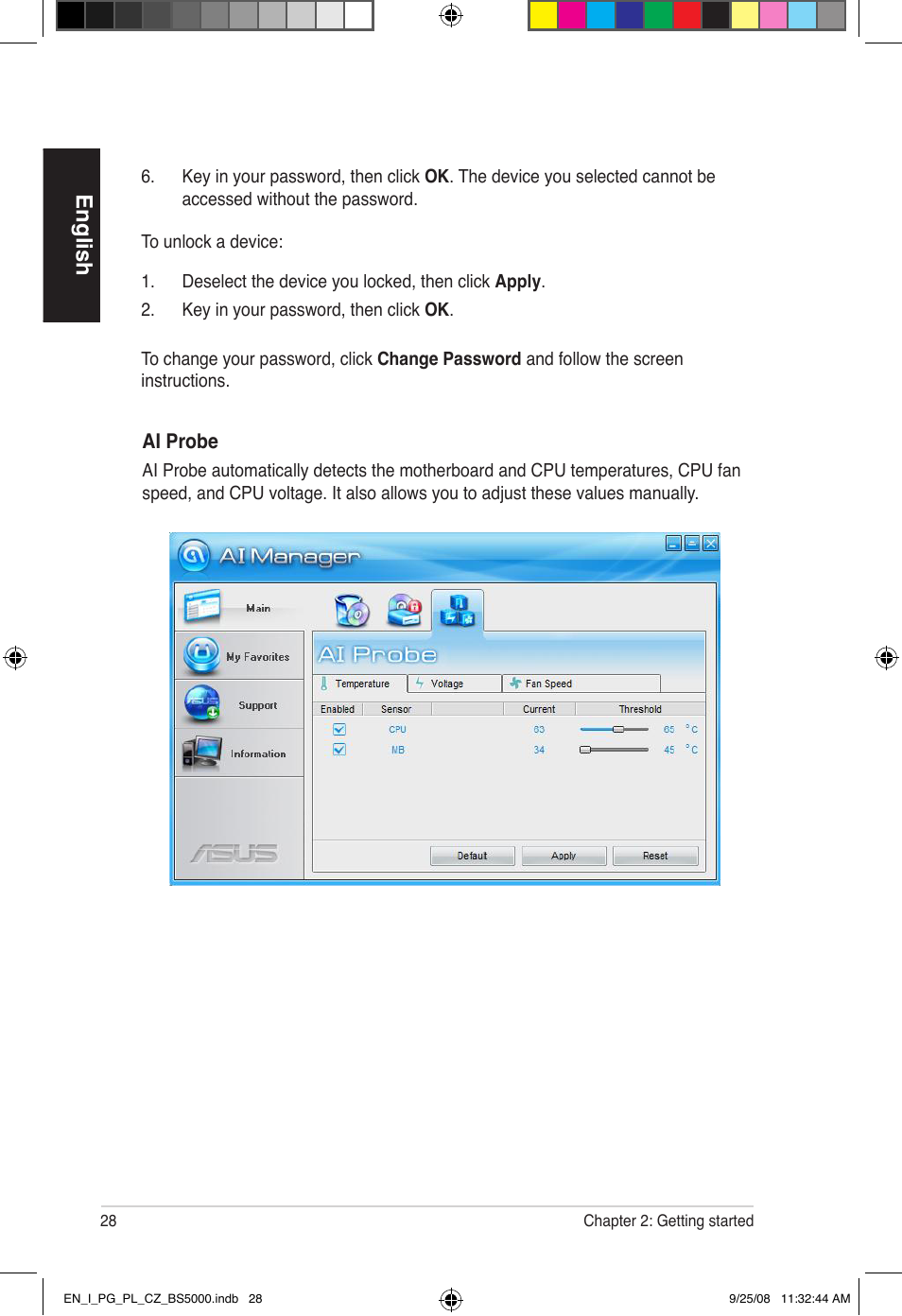 English | Asus BS5000 User Manual | Page 29 / 148