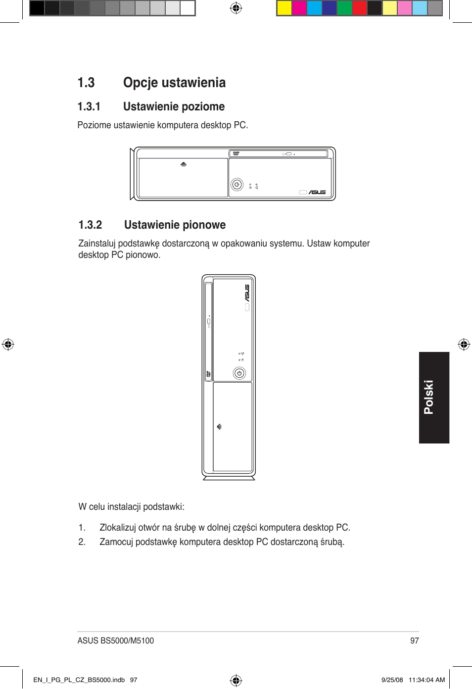 3 opcje ustawienia | Asus BS5000 User Manual | Page 98 / 148