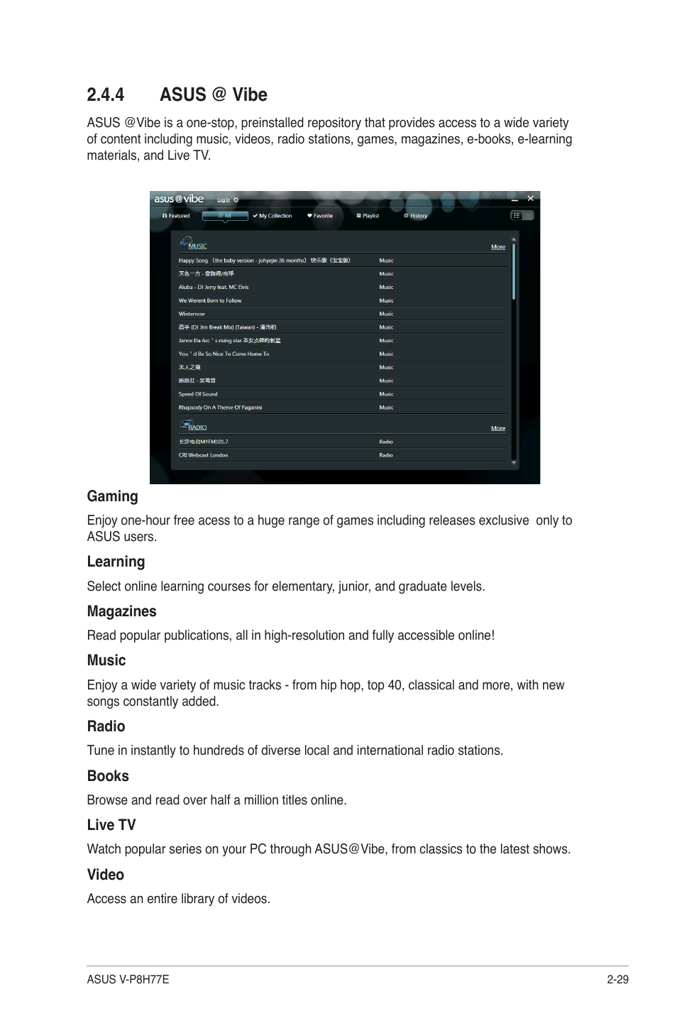 4 asus @ vibe, 4 asus @ vibe -29 | Asus V9-P8H77E User Manual | Page 51 / 90
