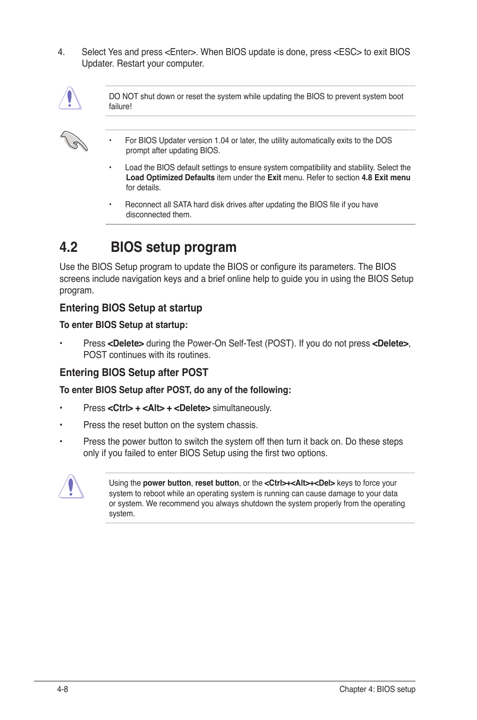 2 bios setup program, 2 bios setup program -8 | Asus V9-P8H77E User Manual | Page 72 / 90