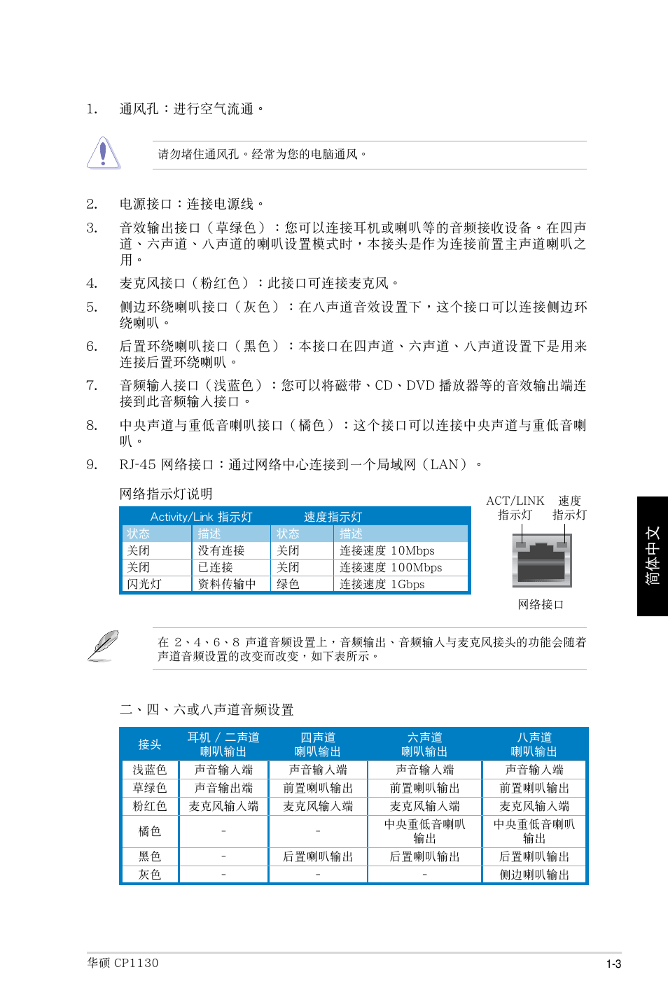 簡體中文 | Asus CP1130 User Manual | Page 155 / 214