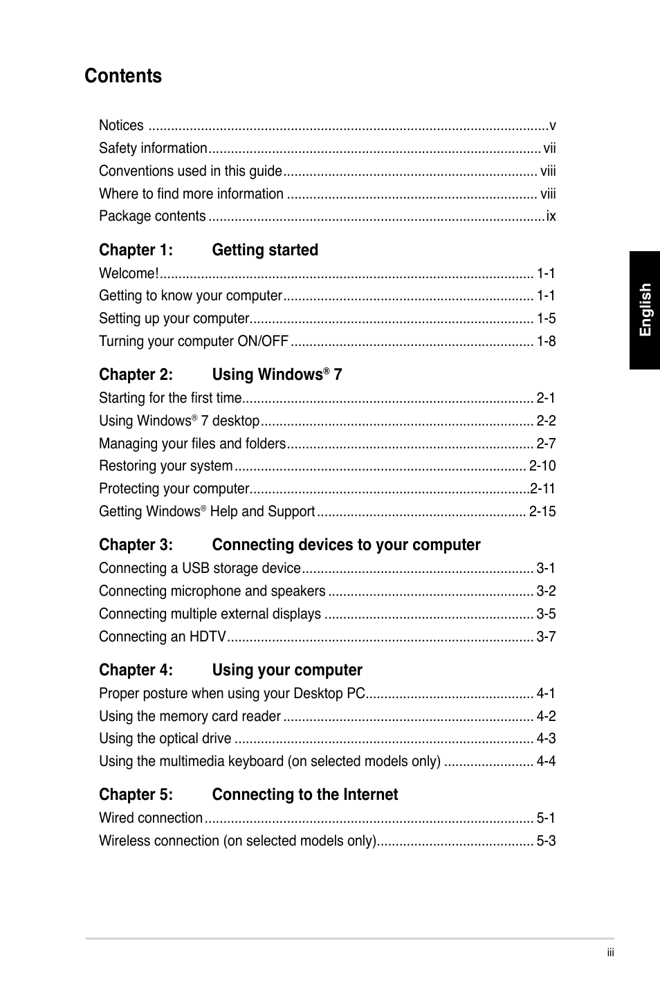 Asus CP1130 User Manual | Page 4 / 214