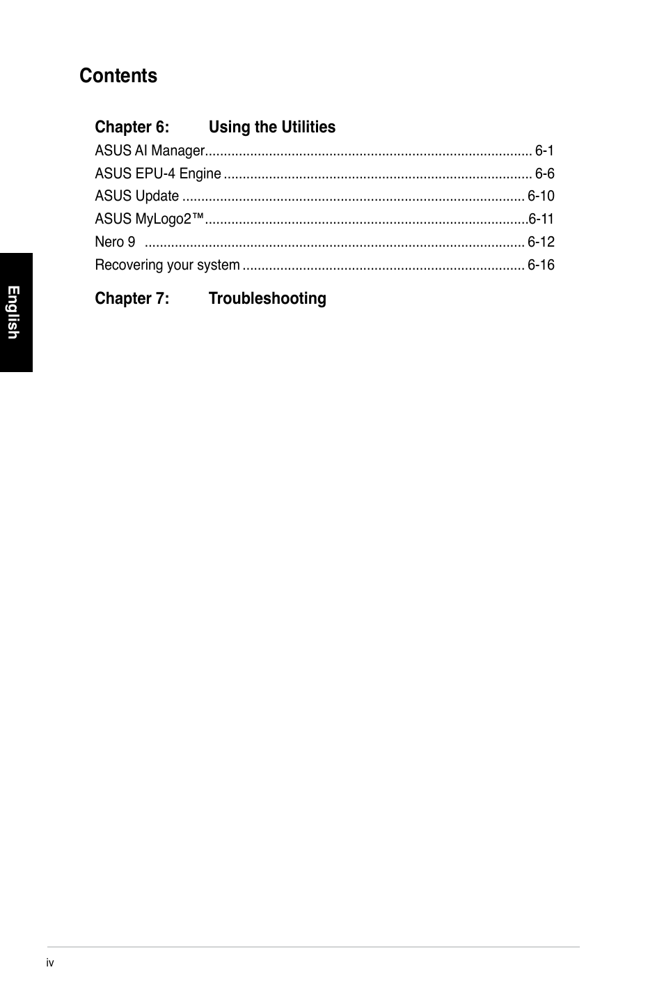 Asus CP1130 User Manual | Page 5 / 214