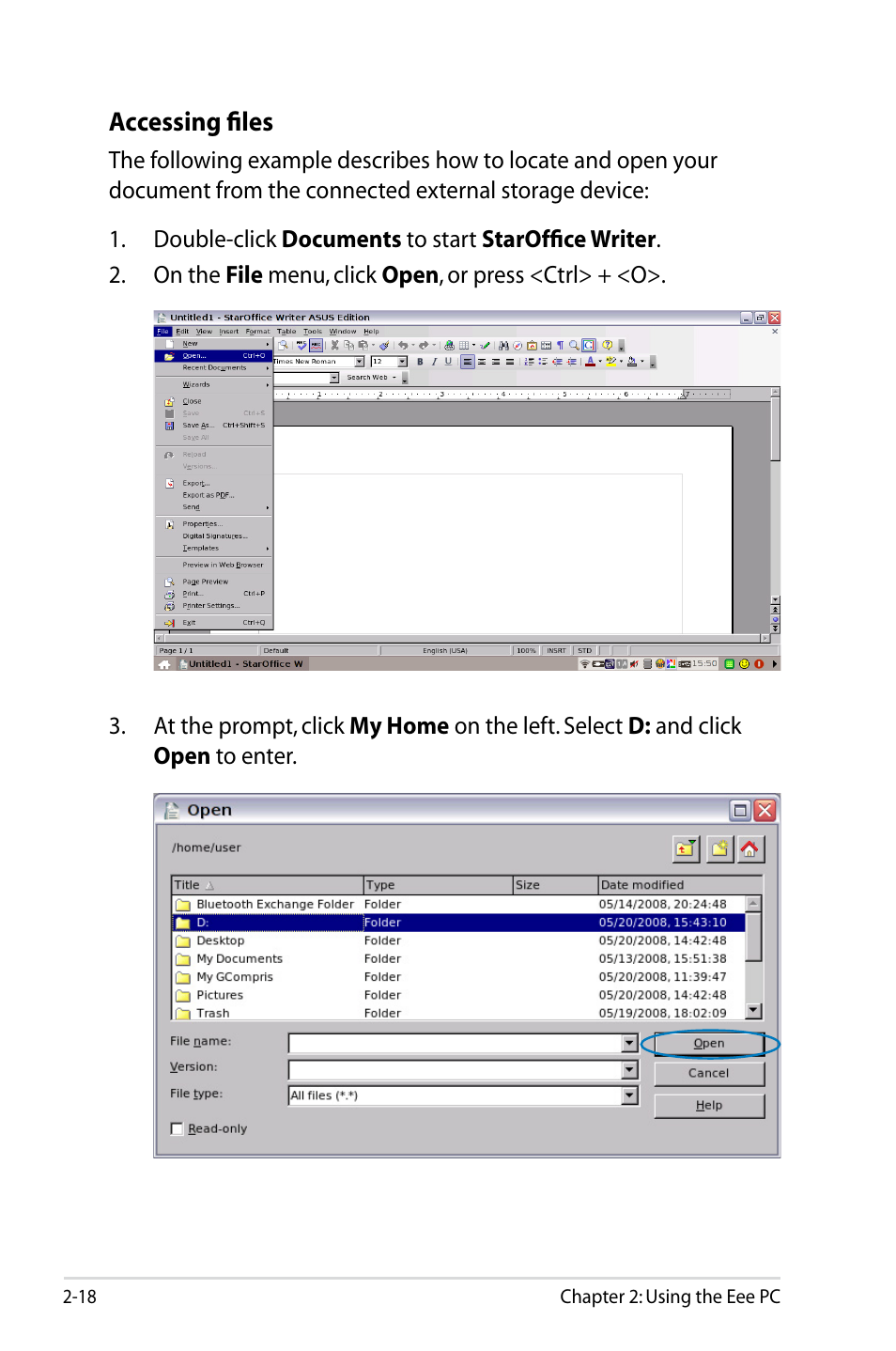 Asus Eee PC 904HD/Linux User Manual | Page 26 / 86