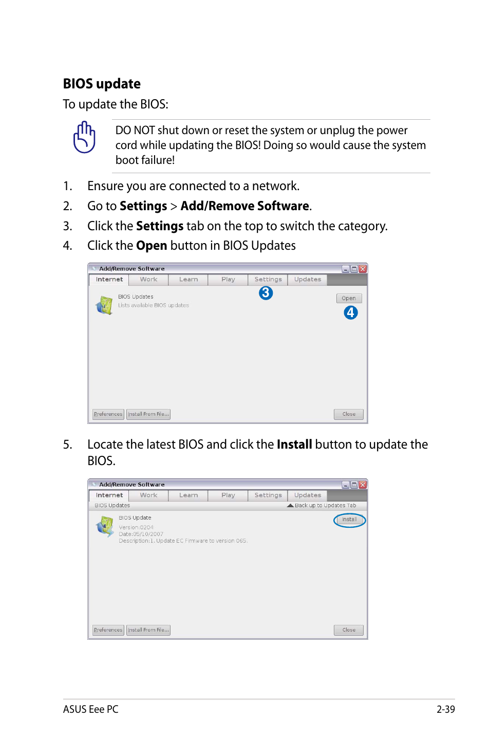 Asus Eee PC 904HD/Linux User Manual | Page 47 / 86