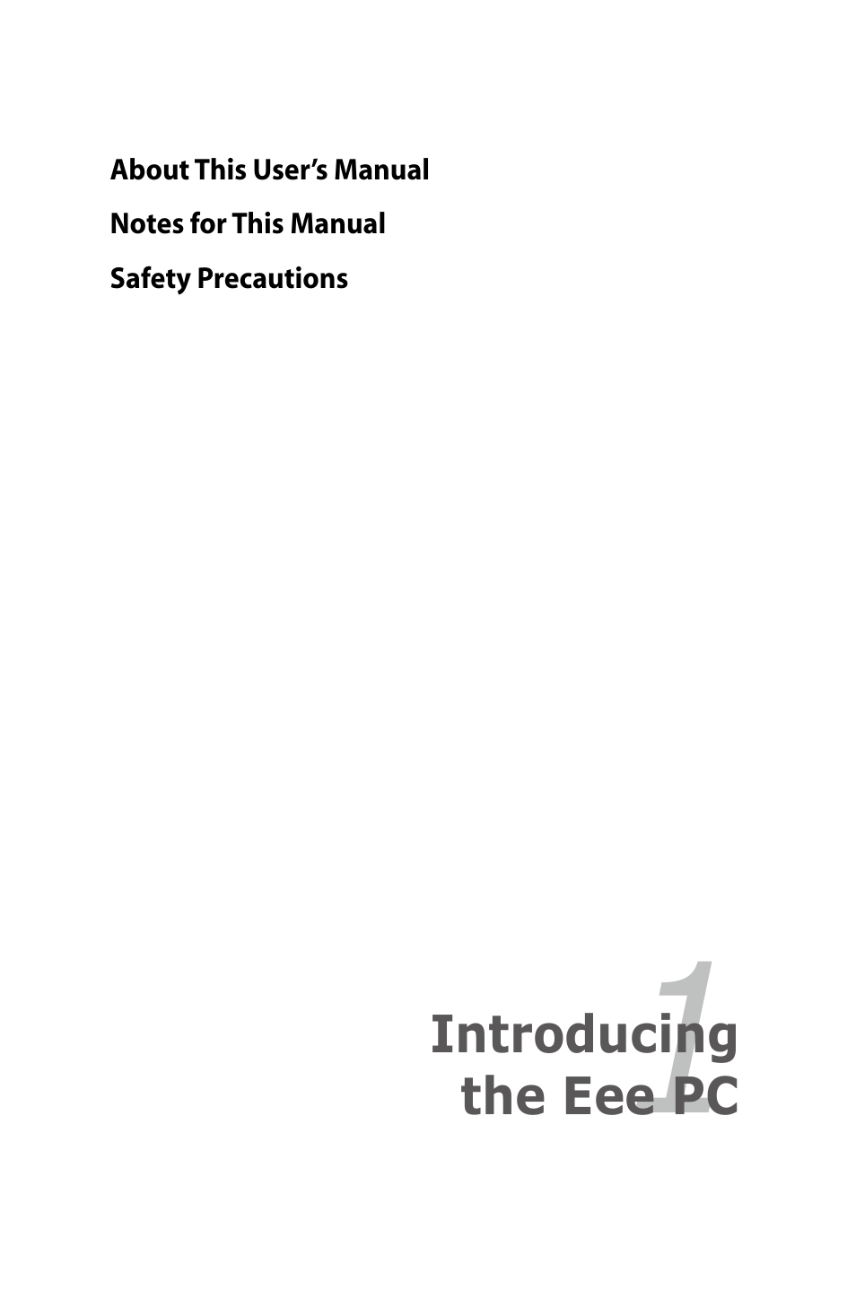 Asus Eee PC 904HD/Linux User Manual | Page 5 / 86