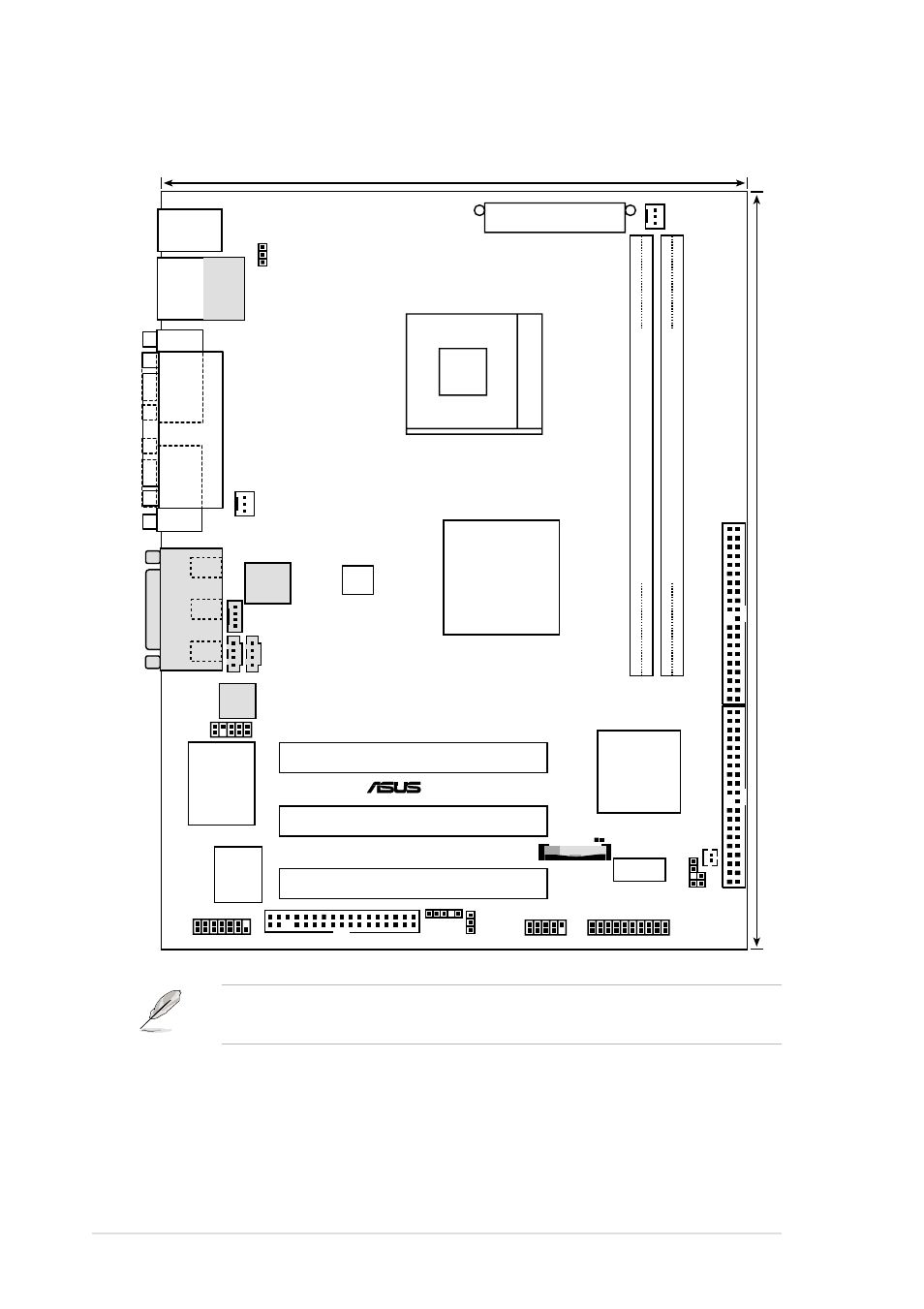 2 motherboard layout, 2 chapter 2: hardware information, P4sgl-vm | Pci slot 1, Pci slot 2 pci slot 3, 4cm (9.6in) | Asus P4SGL-VM User Manual | Page 24 / 120