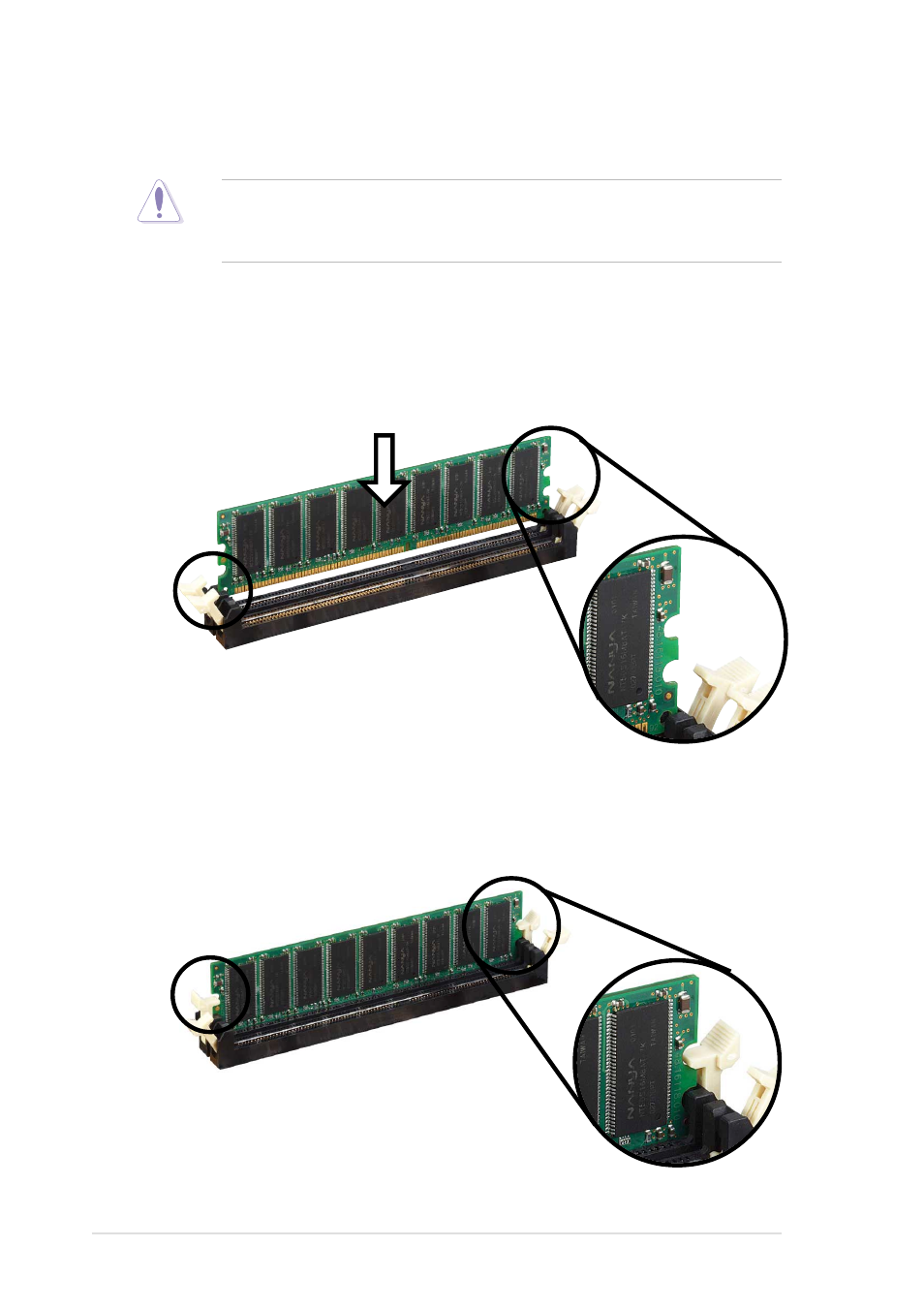 3 installing a dimm | Asus P4SGL-VM User Manual | Page 34 / 120