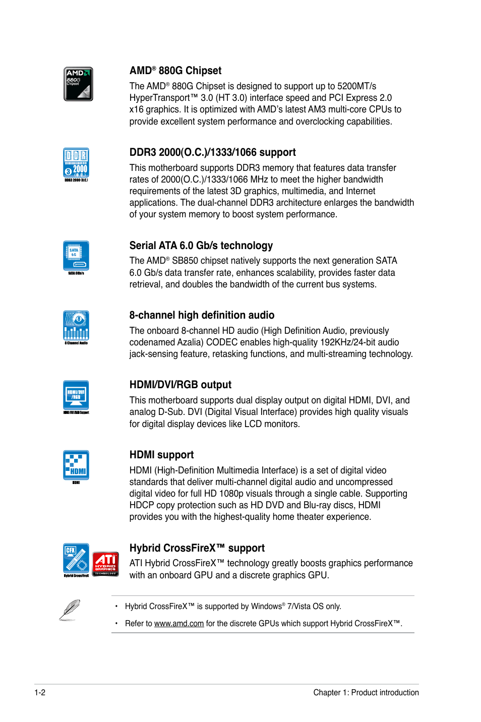 Asus M4A88TD-M/USB3 User Manual | Page 14 / 76