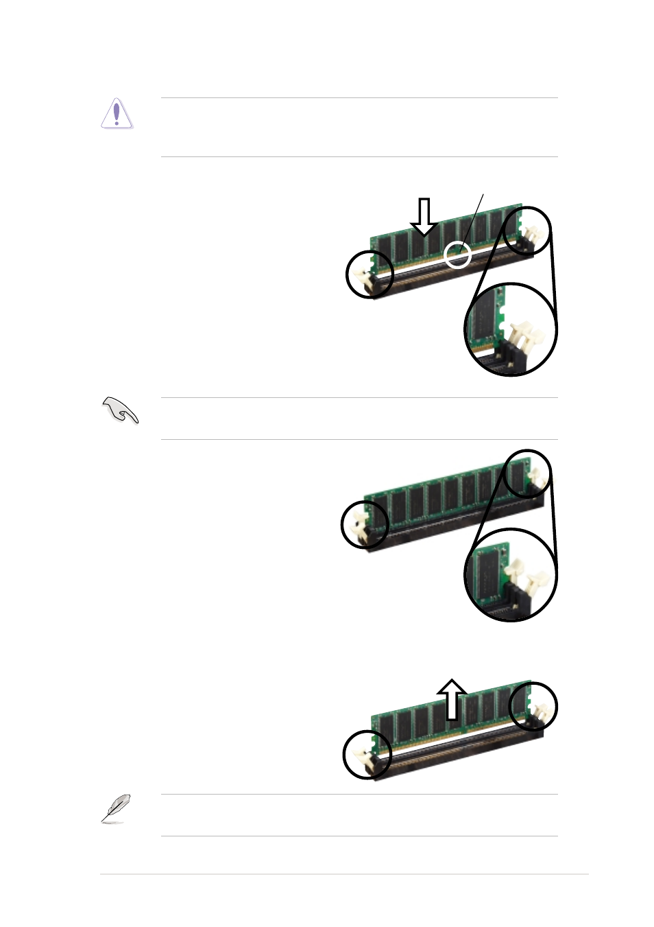 3 installing a dimm, 4 removing a dimm | Asus P4C800 Deluxe User Manual | Page 39 / 138