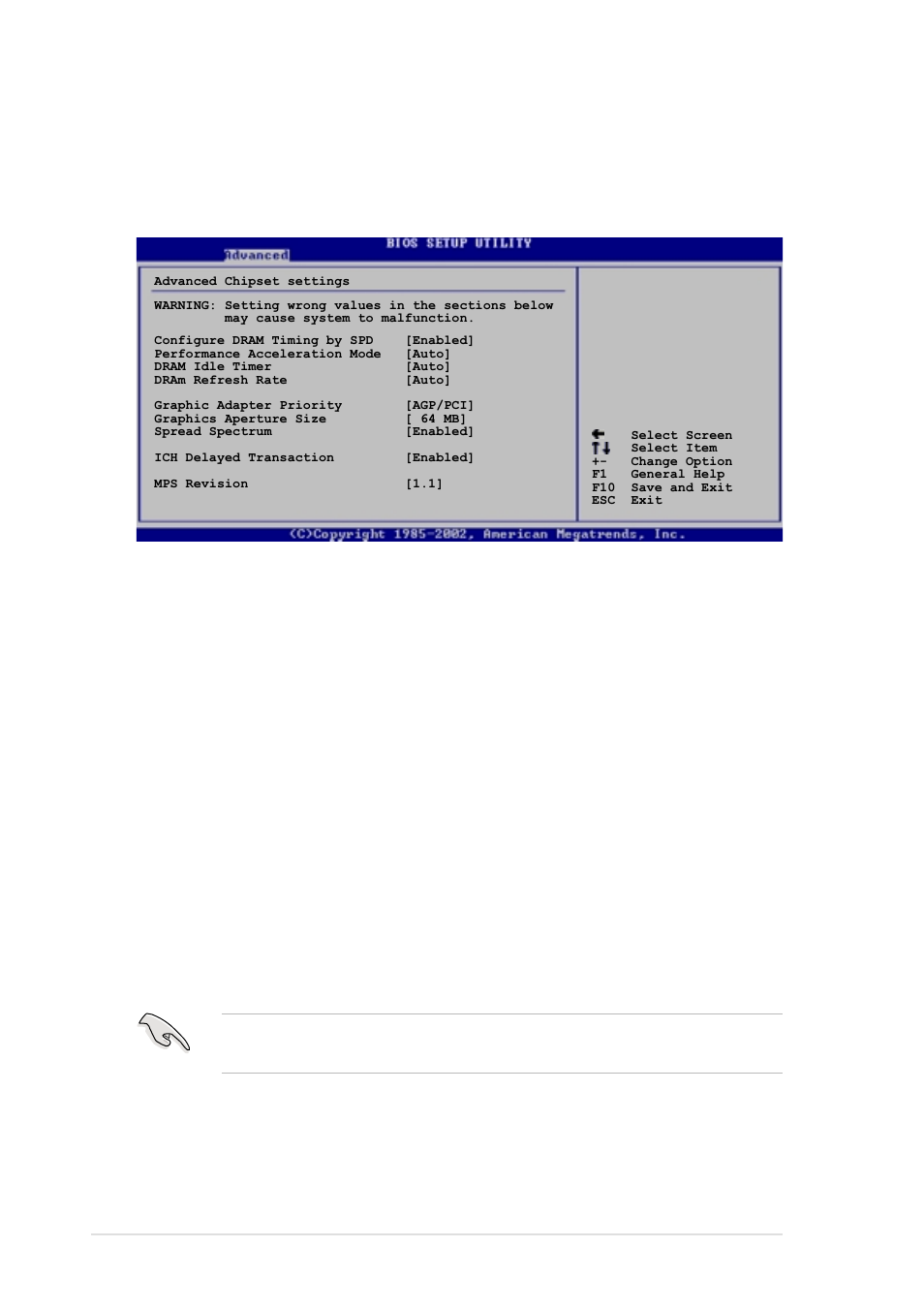 3 chipset, Configure dram timing by spd [enabled, Performance acceleration mode [auto | Dram idle timer [auto, Dram refresh mode [auto | Asus P4C800 Deluxe User Manual | Page 84 / 138