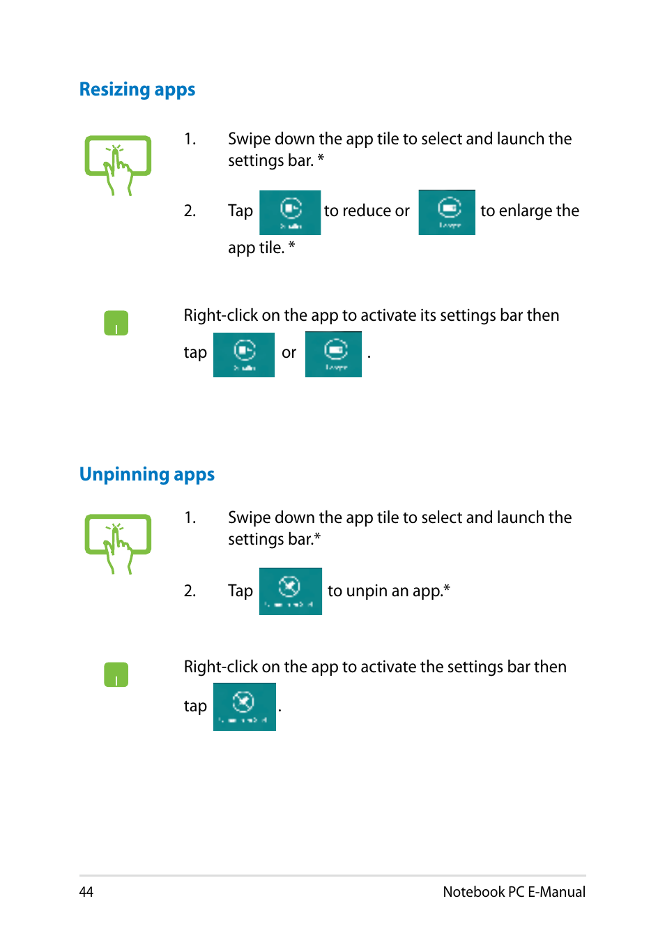 Asus UX31LA User Manual | Page 44 / 112