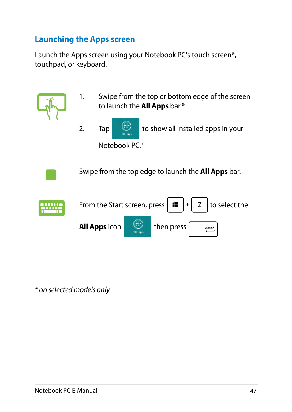 Asus UX31LA User Manual | Page 47 / 112