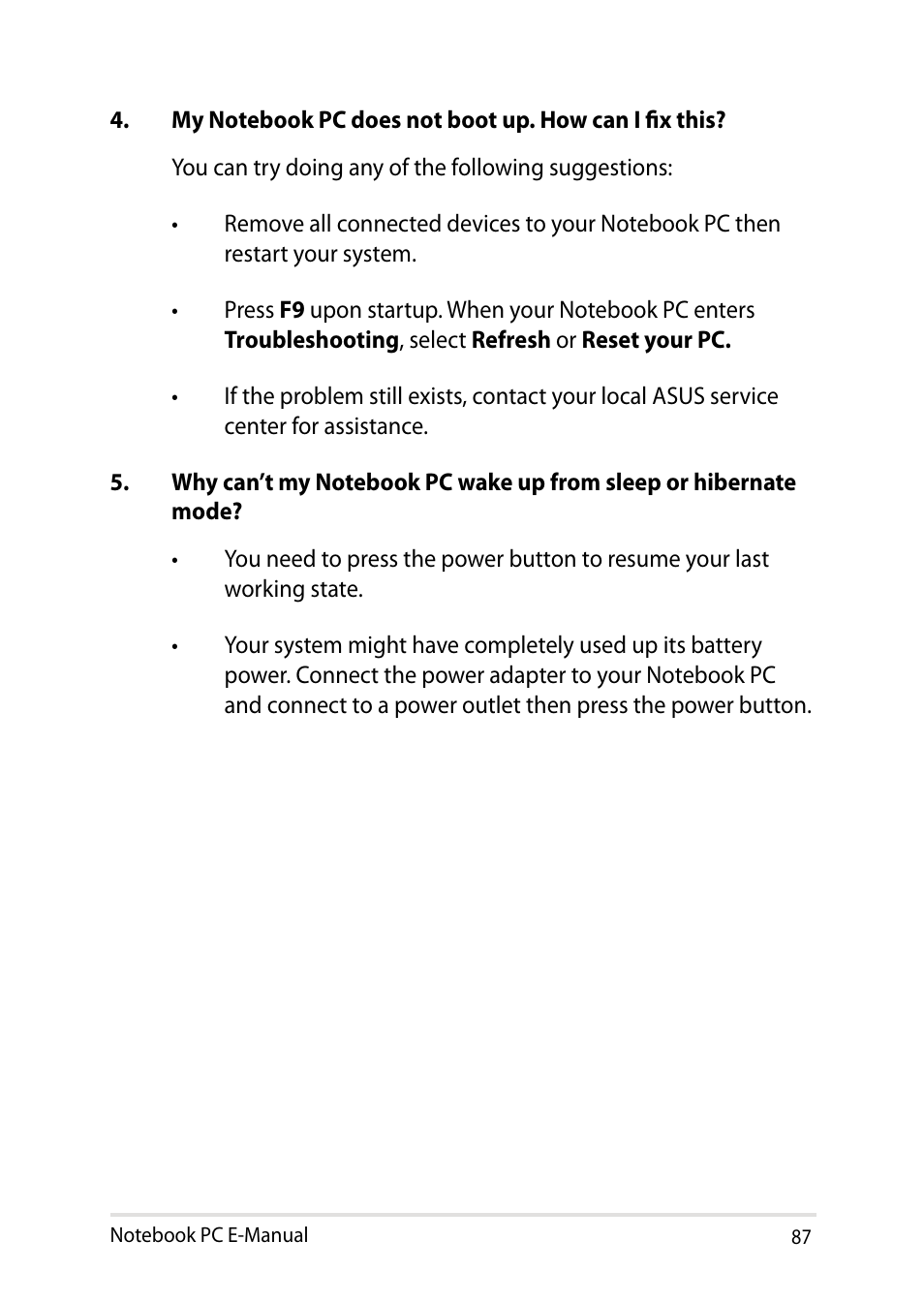 Asus UX31LA User Manual | Page 87 / 112