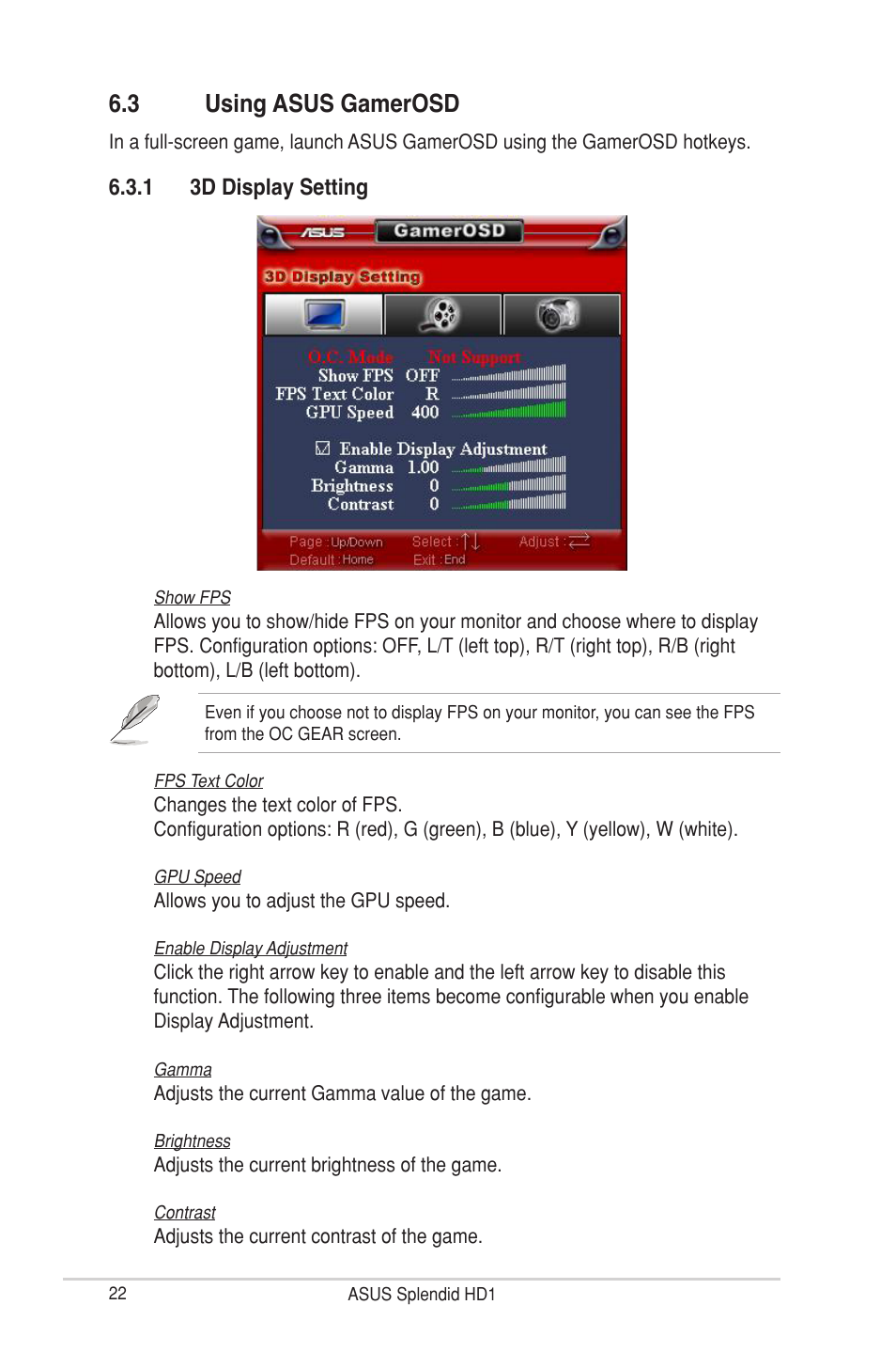 3 using asus gamerosd, Using asus gamerosd | Asus MA3850 Series User Manual | Page 28 / 36