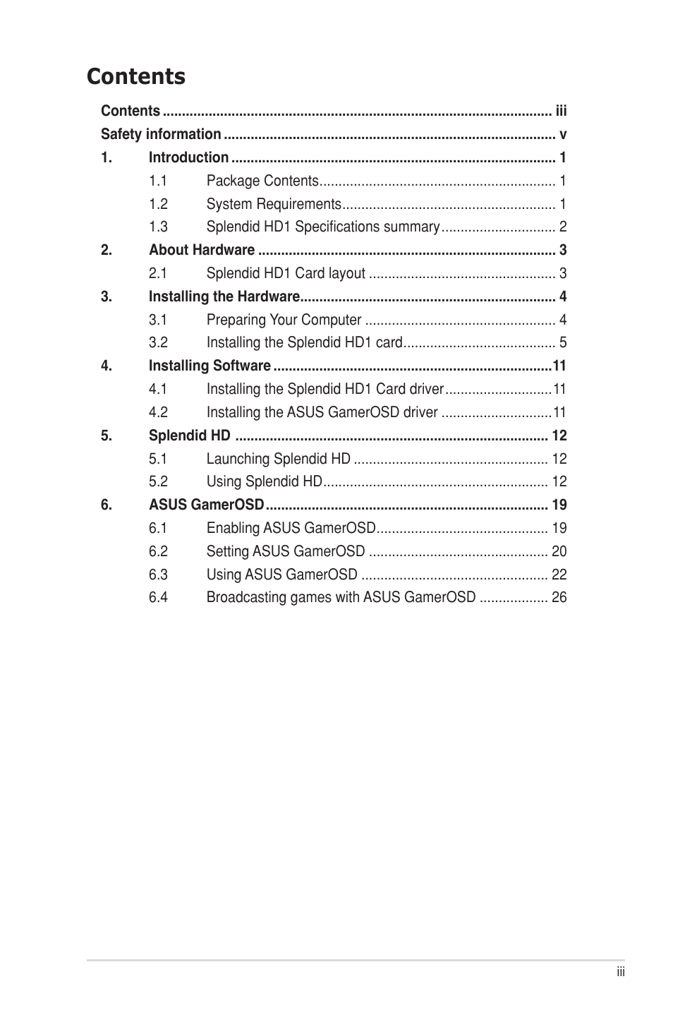 Asus MA3850 Series User Manual | Page 3 / 36
