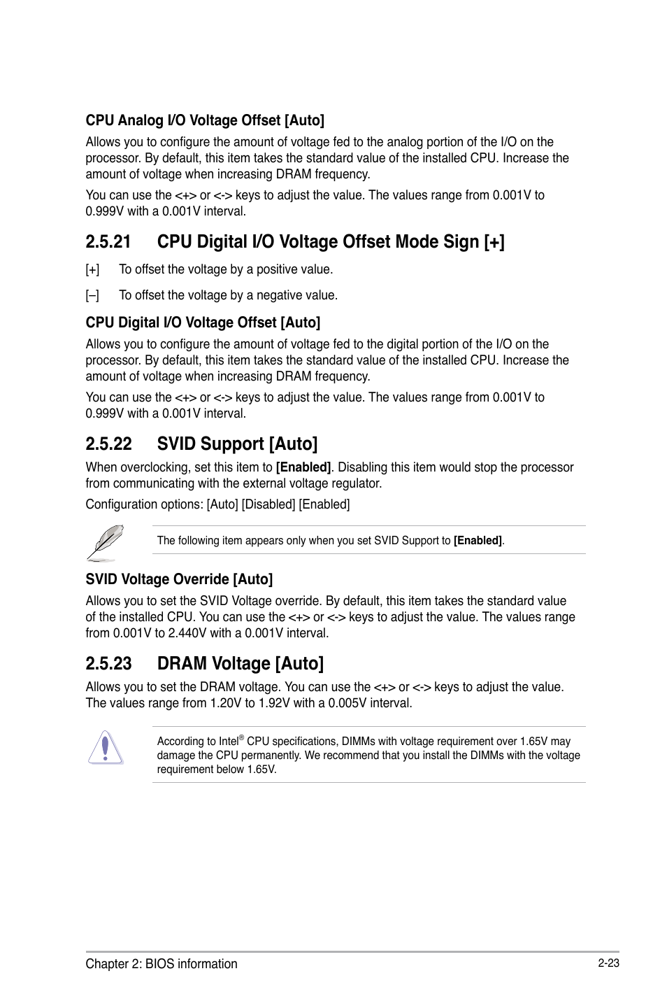 21 cpu digital i/o voltage offset mode sign, 22 svid support [auto, 23 dram voltage [auto | Asus Z87-C User Manual | Page 69 / 96