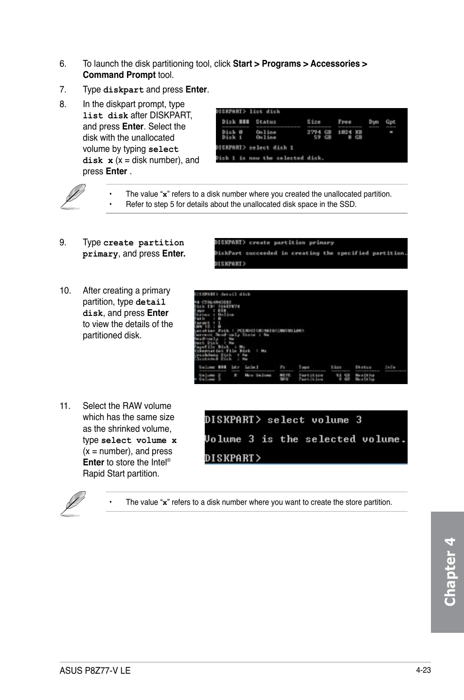 Chapter 4 | Asus P8Z77-V LE User Manual | Page 127 / 156