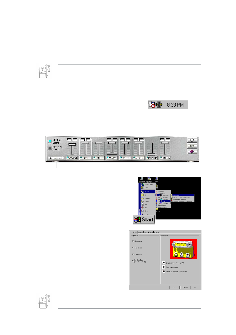 6 multi-channel audio feature | Asus A7V8X User Manual | Page 125 / 132