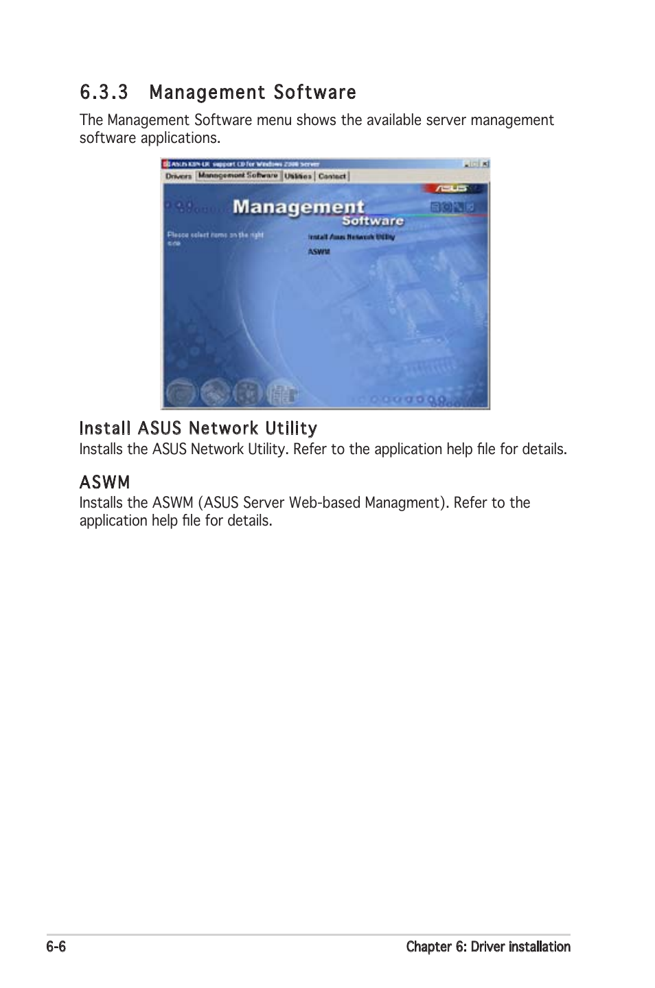 3 management software | Asus K8N-LR User Manual | Page 114 / 120