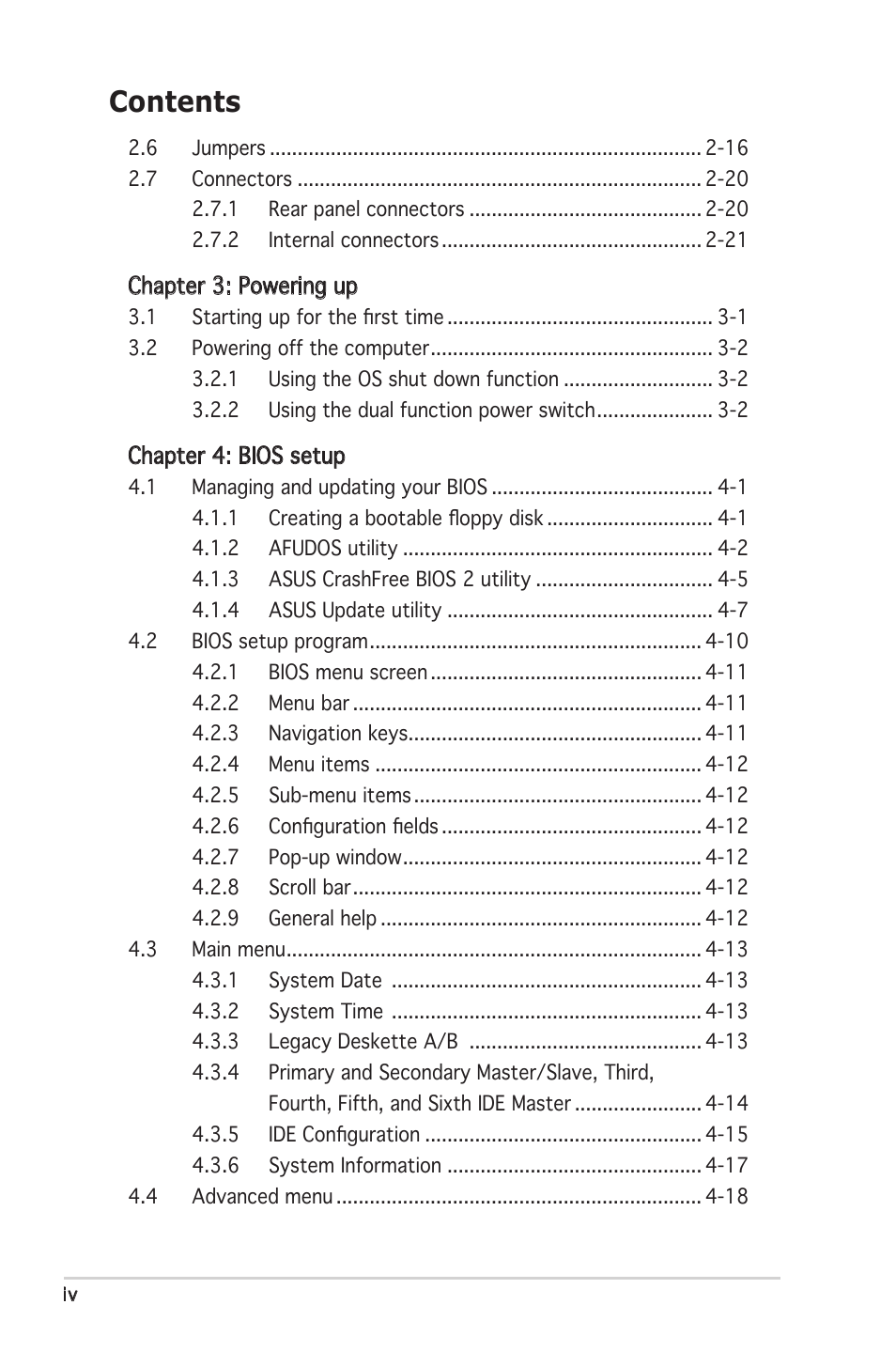 Asus K8N-LR User Manual | Page 4 / 120