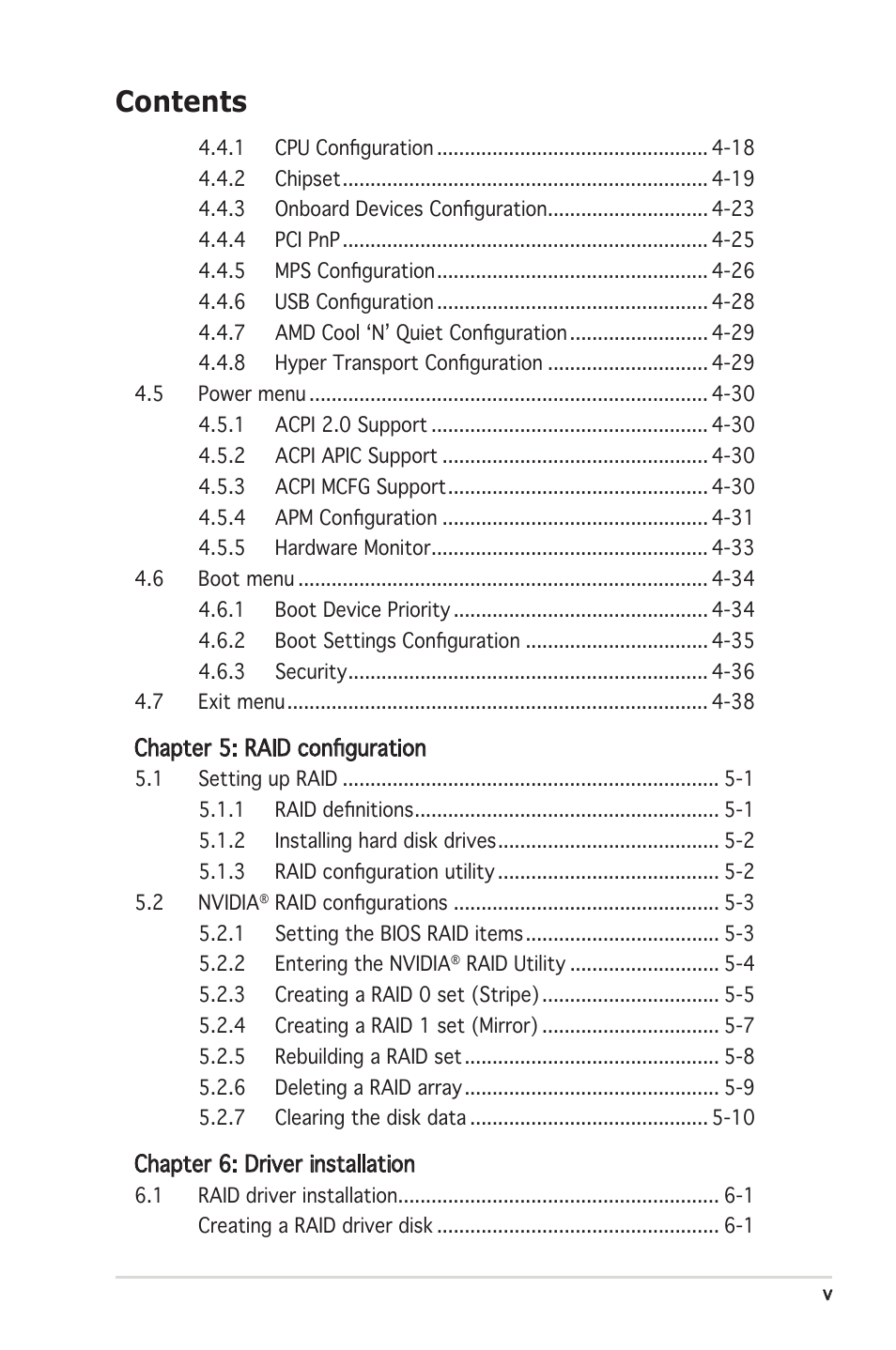 Asus K8N-LR User Manual | Page 5 / 120