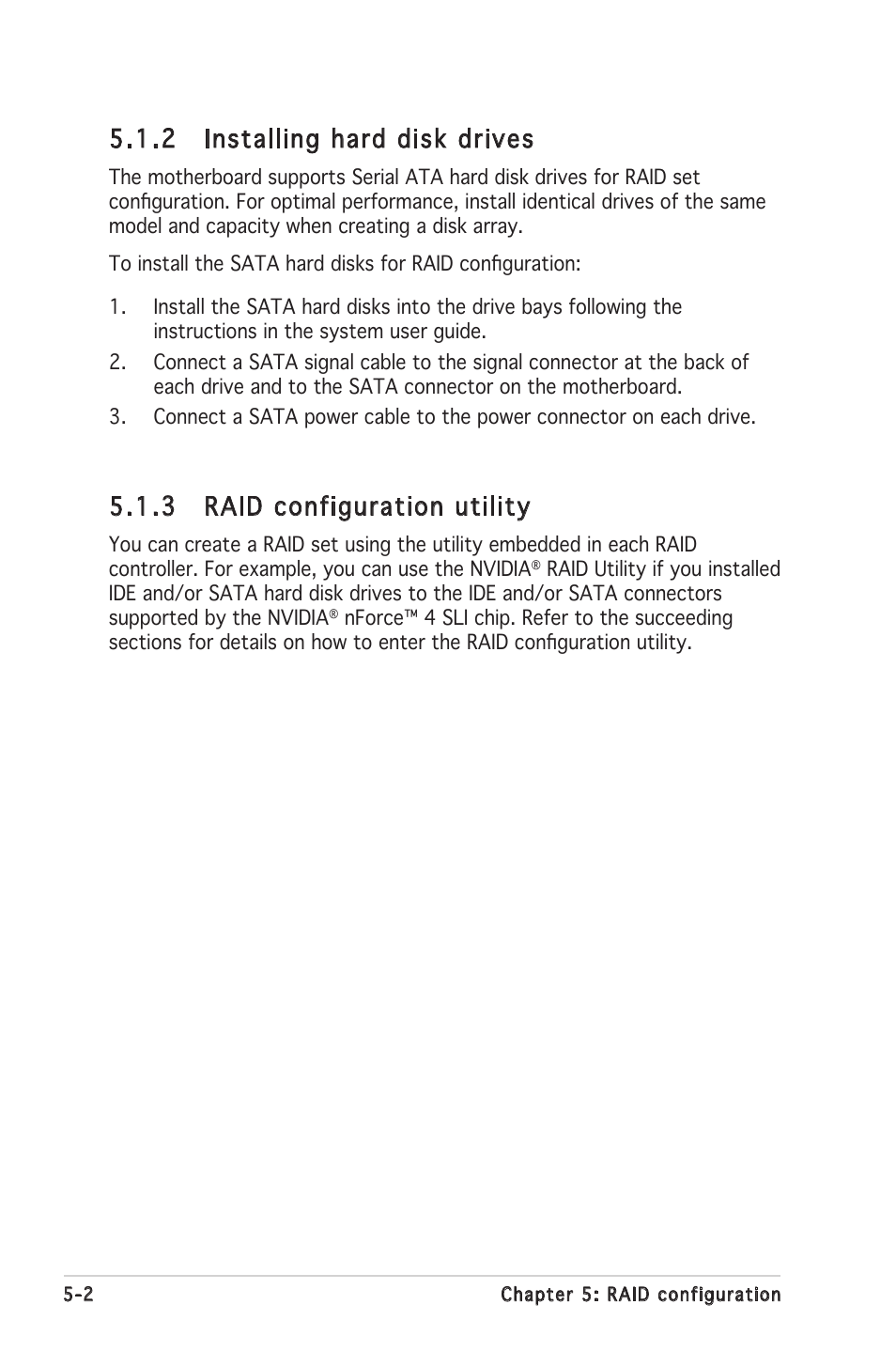 2 installing hard disk drives, 3 raid configuration utility | Asus K8N-LR User Manual | Page 98 / 120