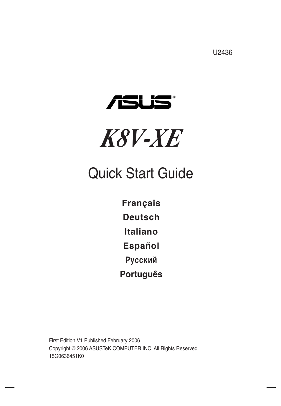 Asus K8V-XE User Manual | 20 pages