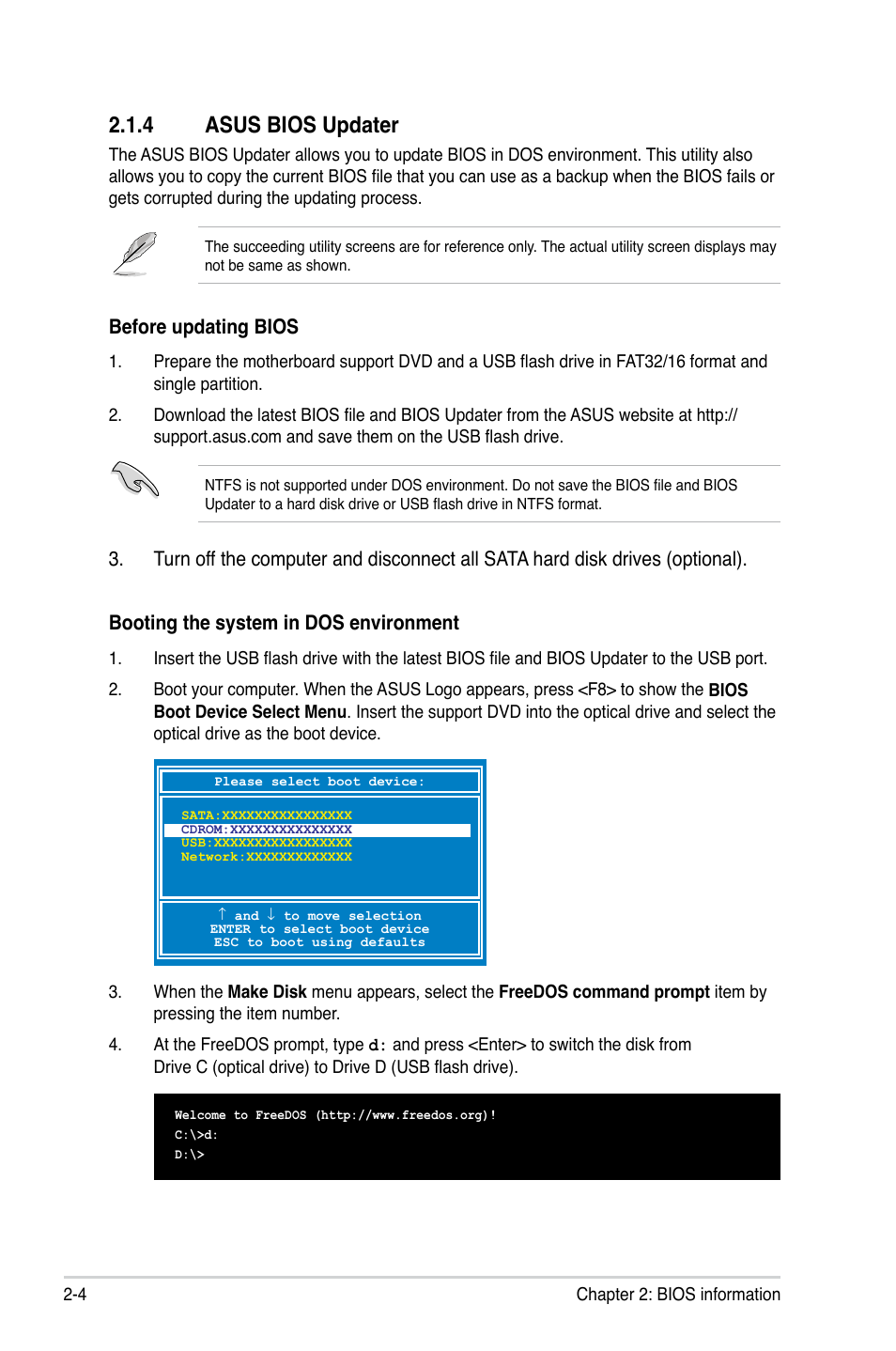 4 asus bios updater, Asus bios updater -4 | Asus M4A78LT PLUS User Manual | Page 36 / 56